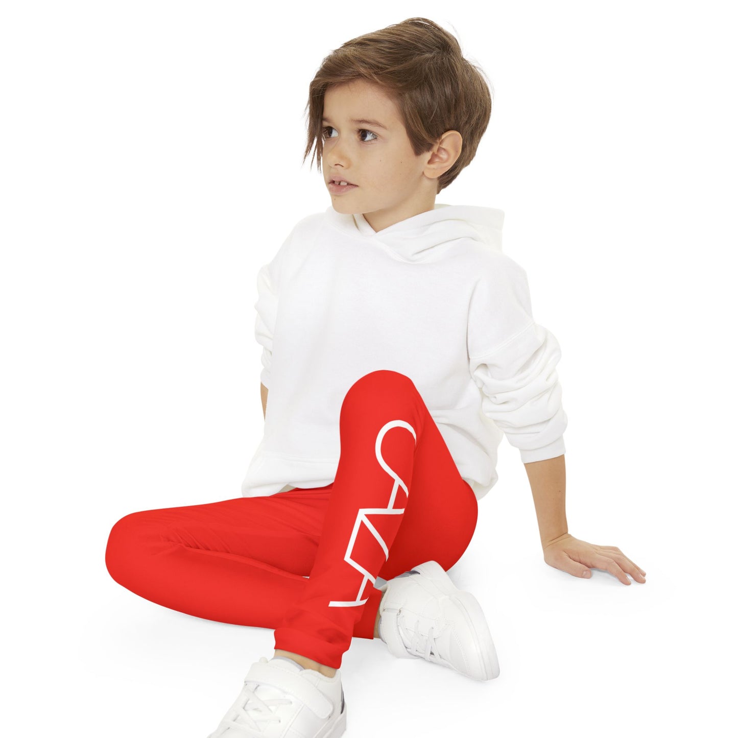 Youth Full-Length Leggings (Red)
