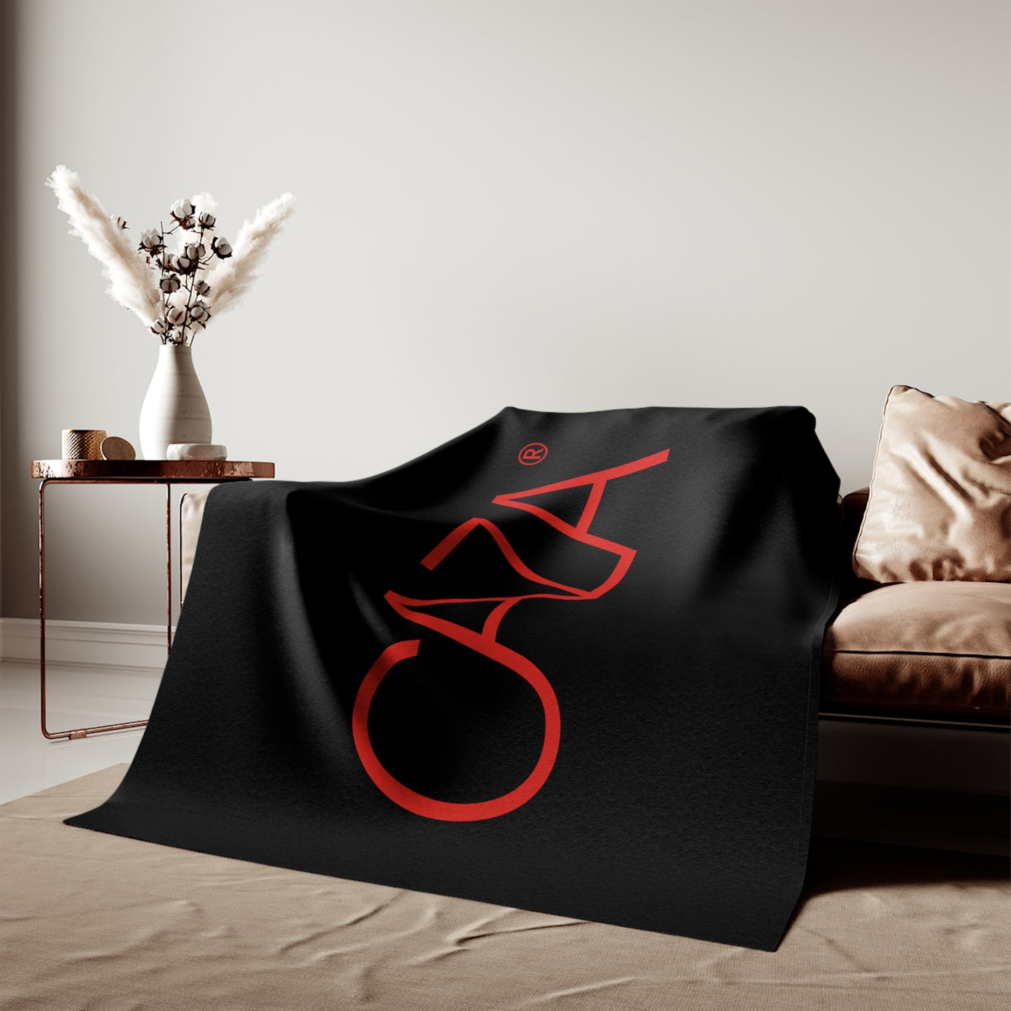 Sweatshirt Blanket (Black with Red Logo)