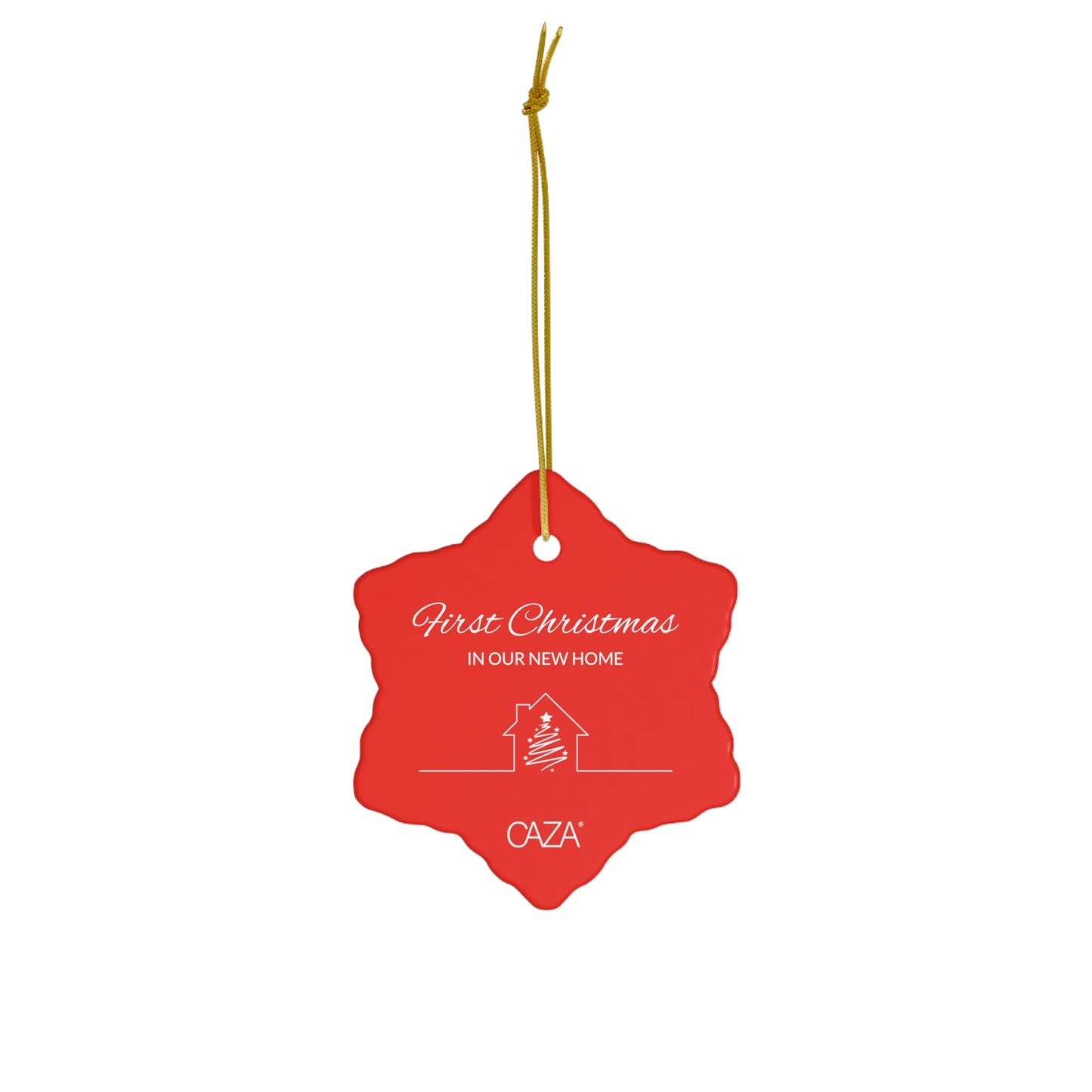 1st Christmas Ceramic Ornament (Red)