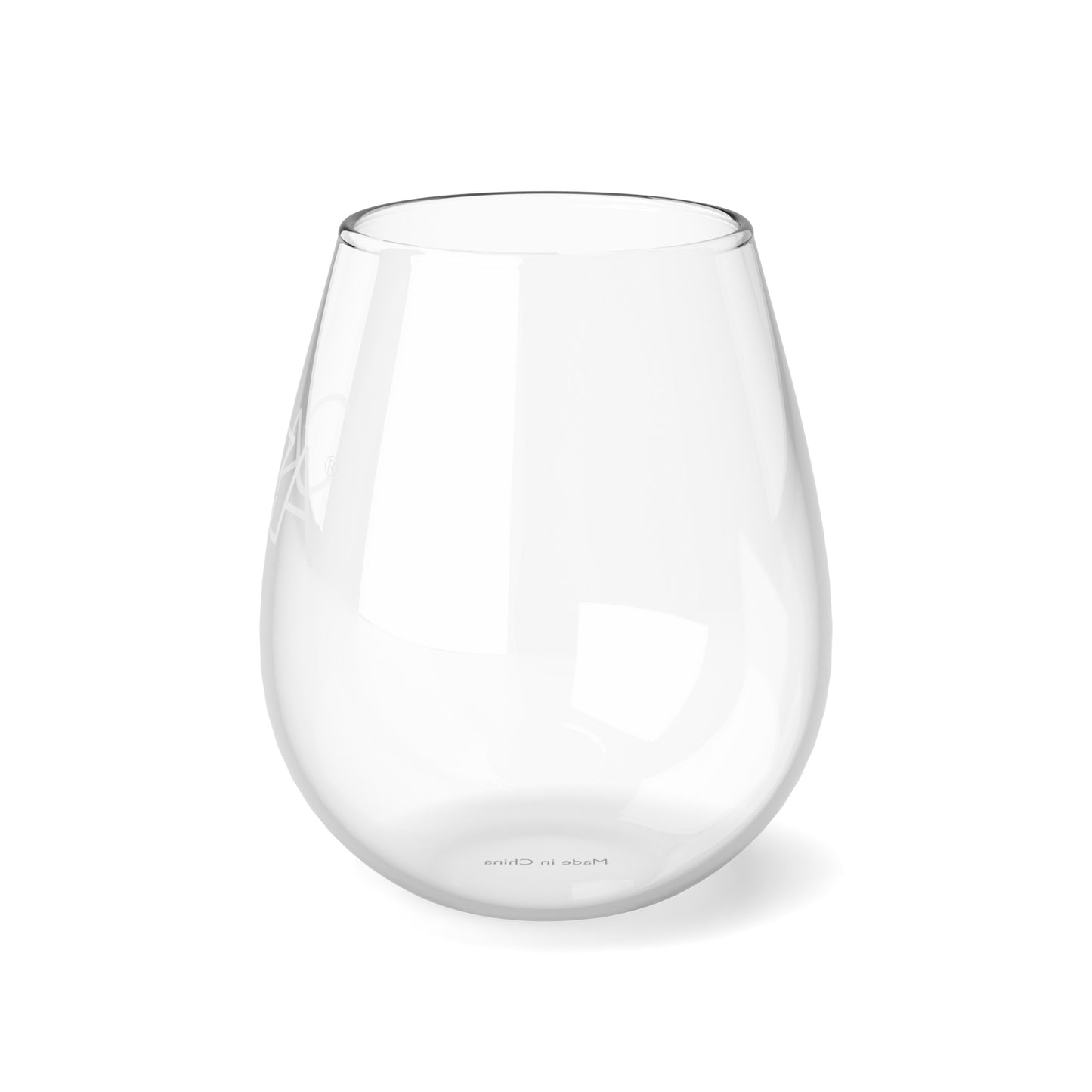 Stemless Wine Glass | White CAZA Logo