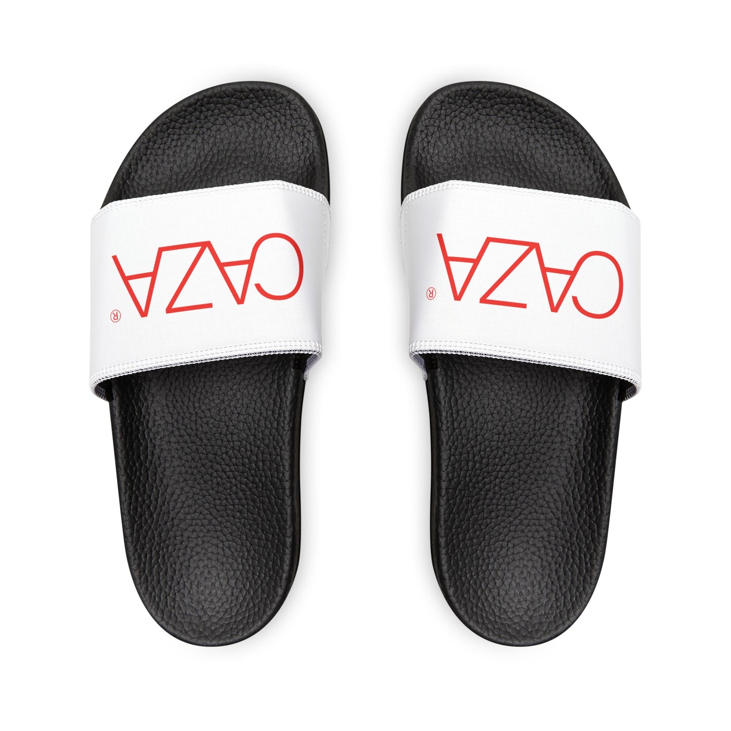 Youth PU Slide Sandals (White)