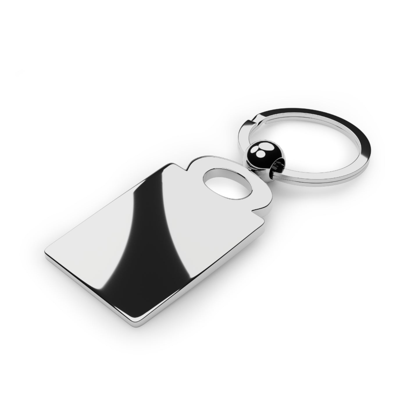 Rectangle Photo Keyring (Grey)