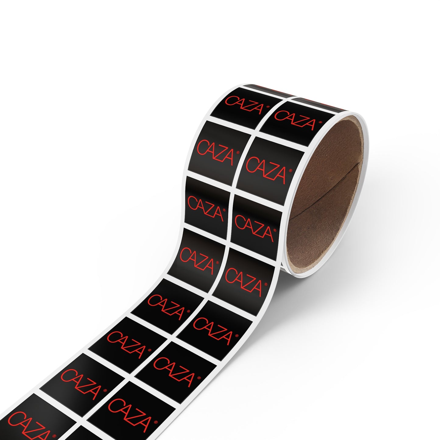 Square Sticker Label Rolls (Black)