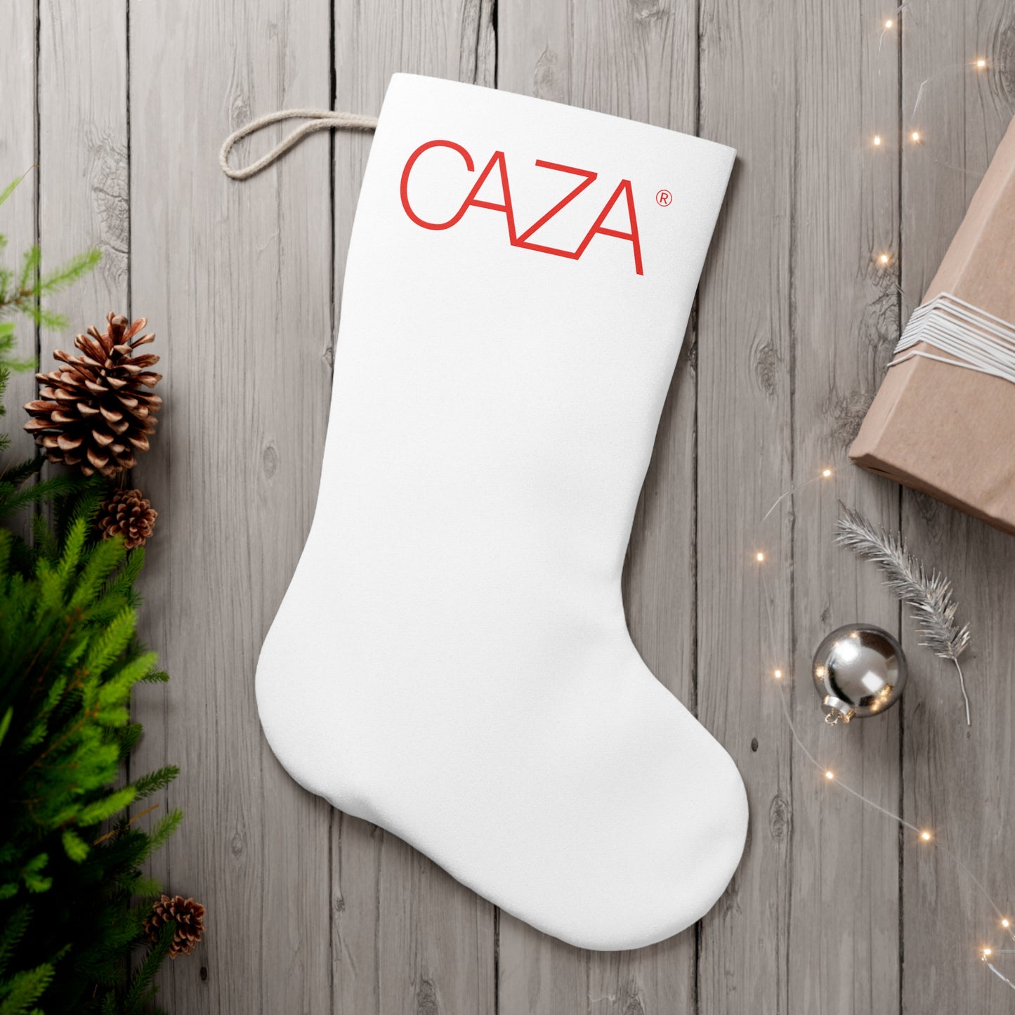 Santa Stocking (White)
