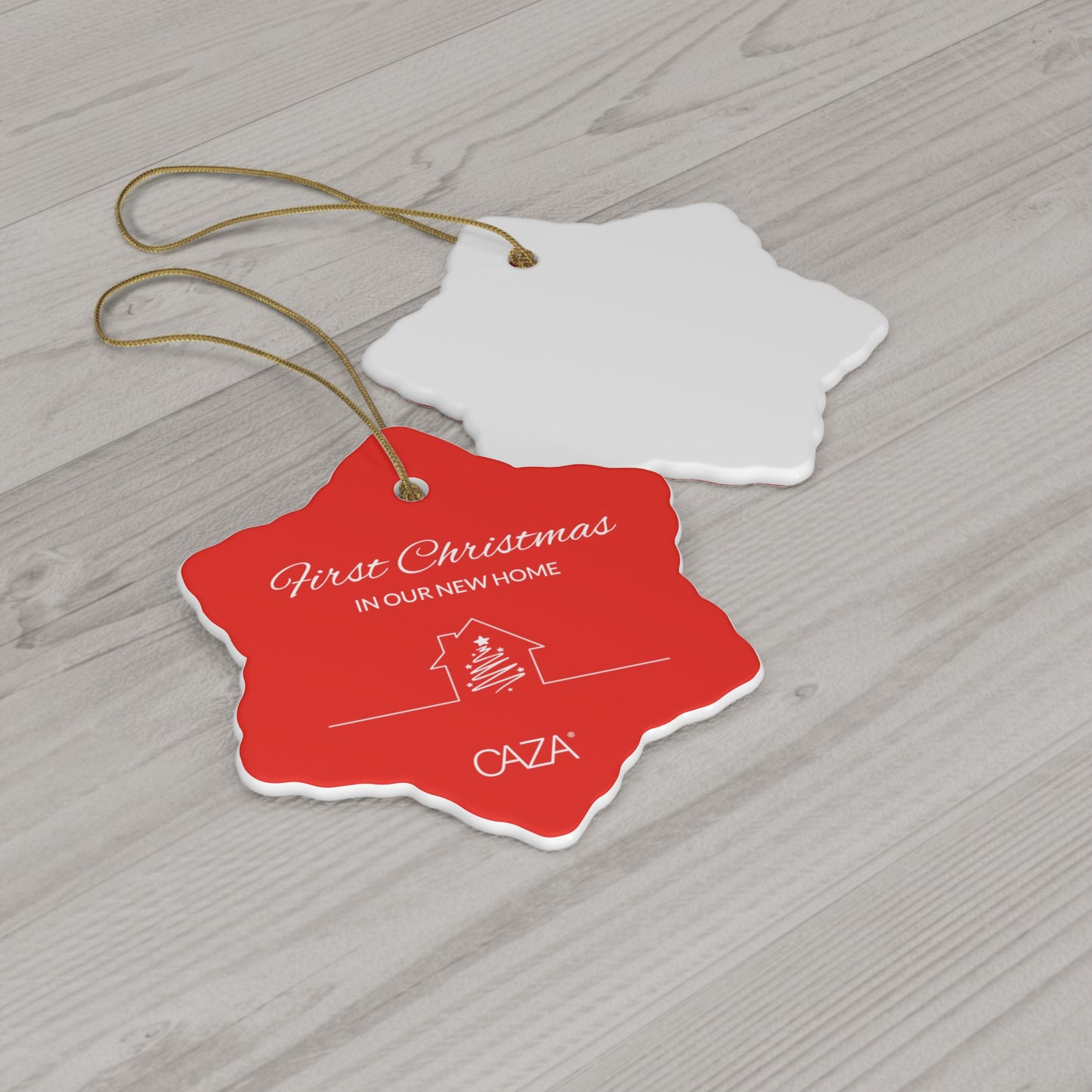 1st Christmas Ceramic Ornament (Red)