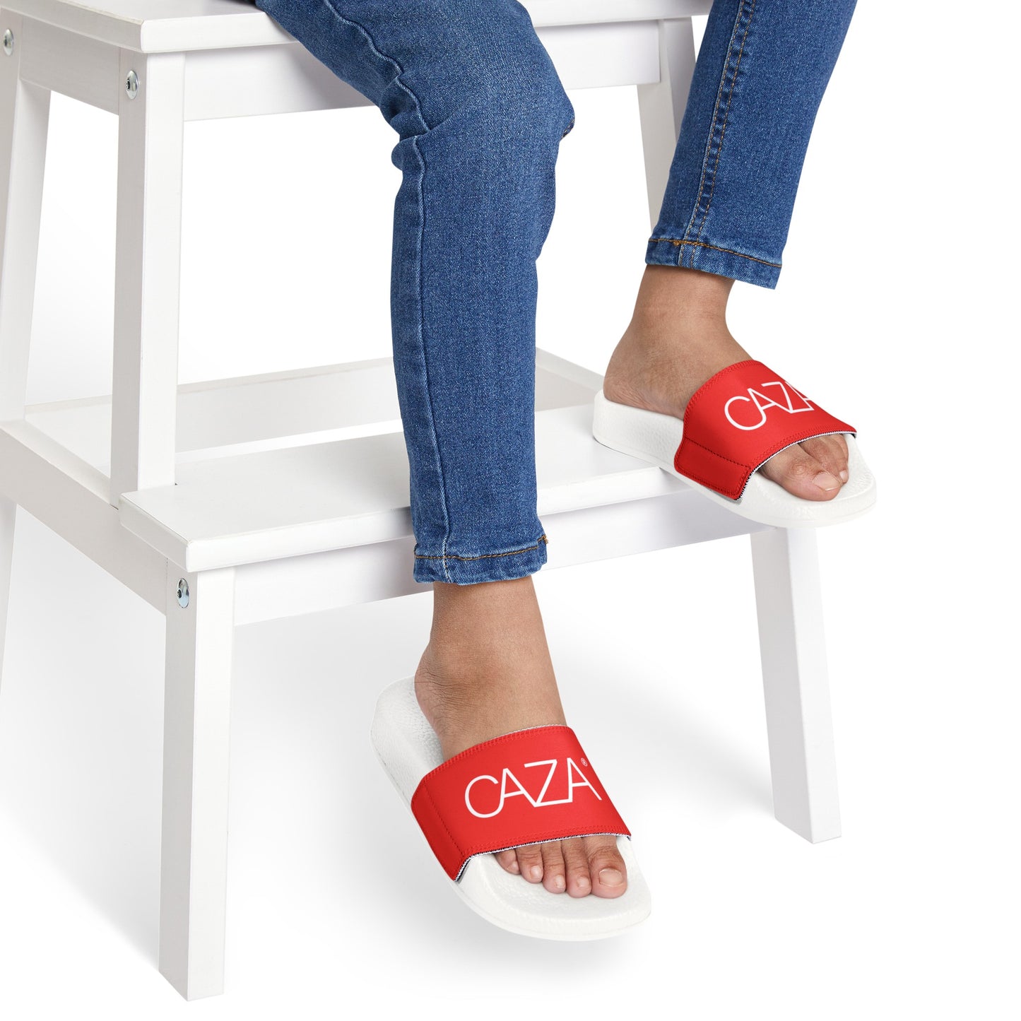 Youth PU Slide Sandals (Red)
