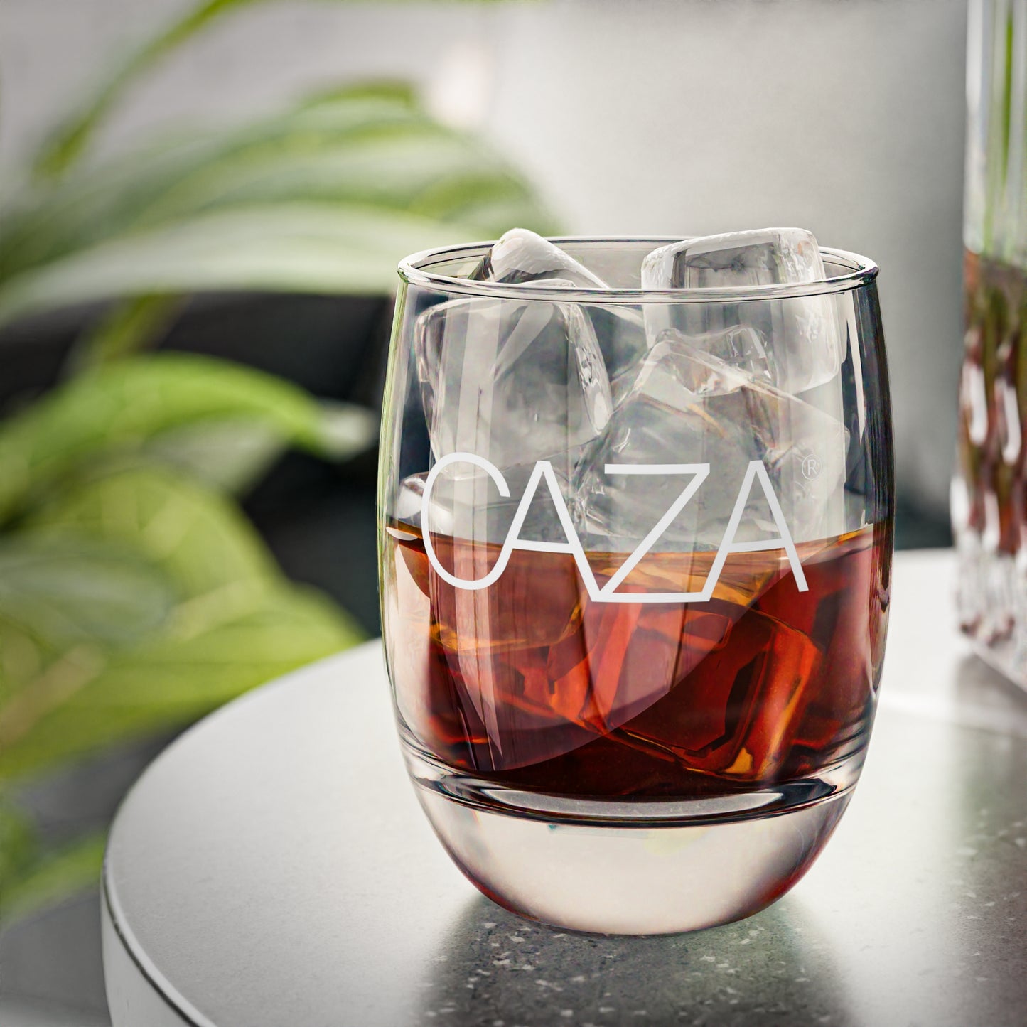 Whiskey Glass | White CAZA® Logo
