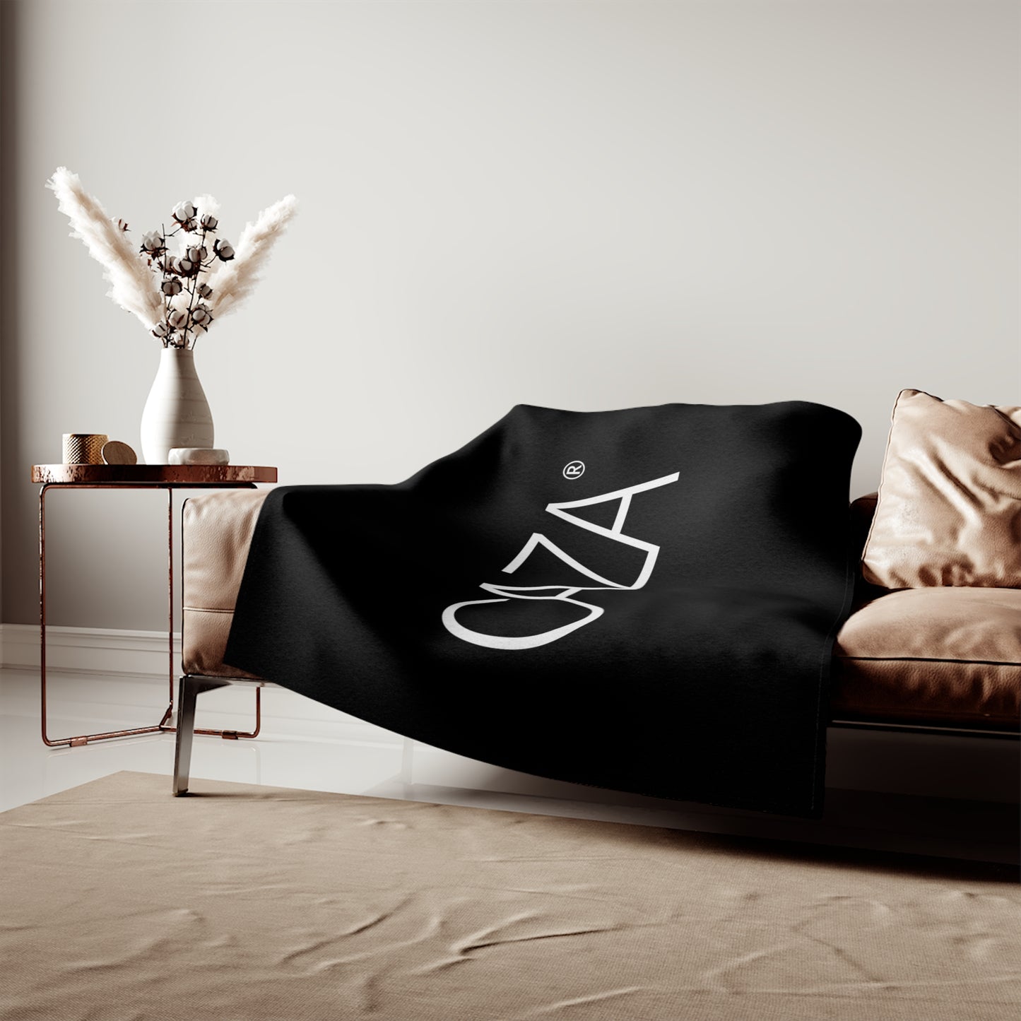 Sweatshirt Blanket (Black with White Logo)