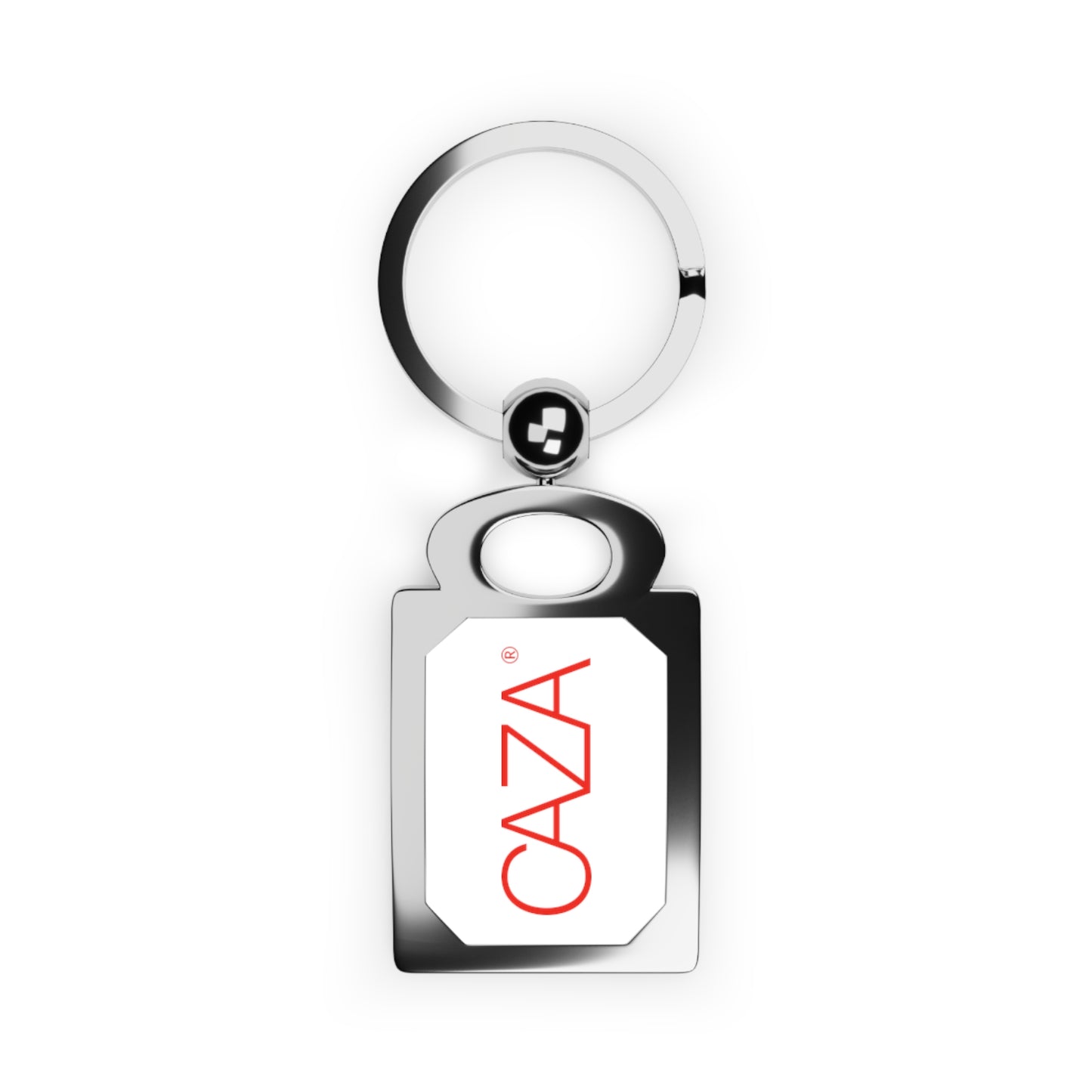 Rectangle Photo Keyring (White)