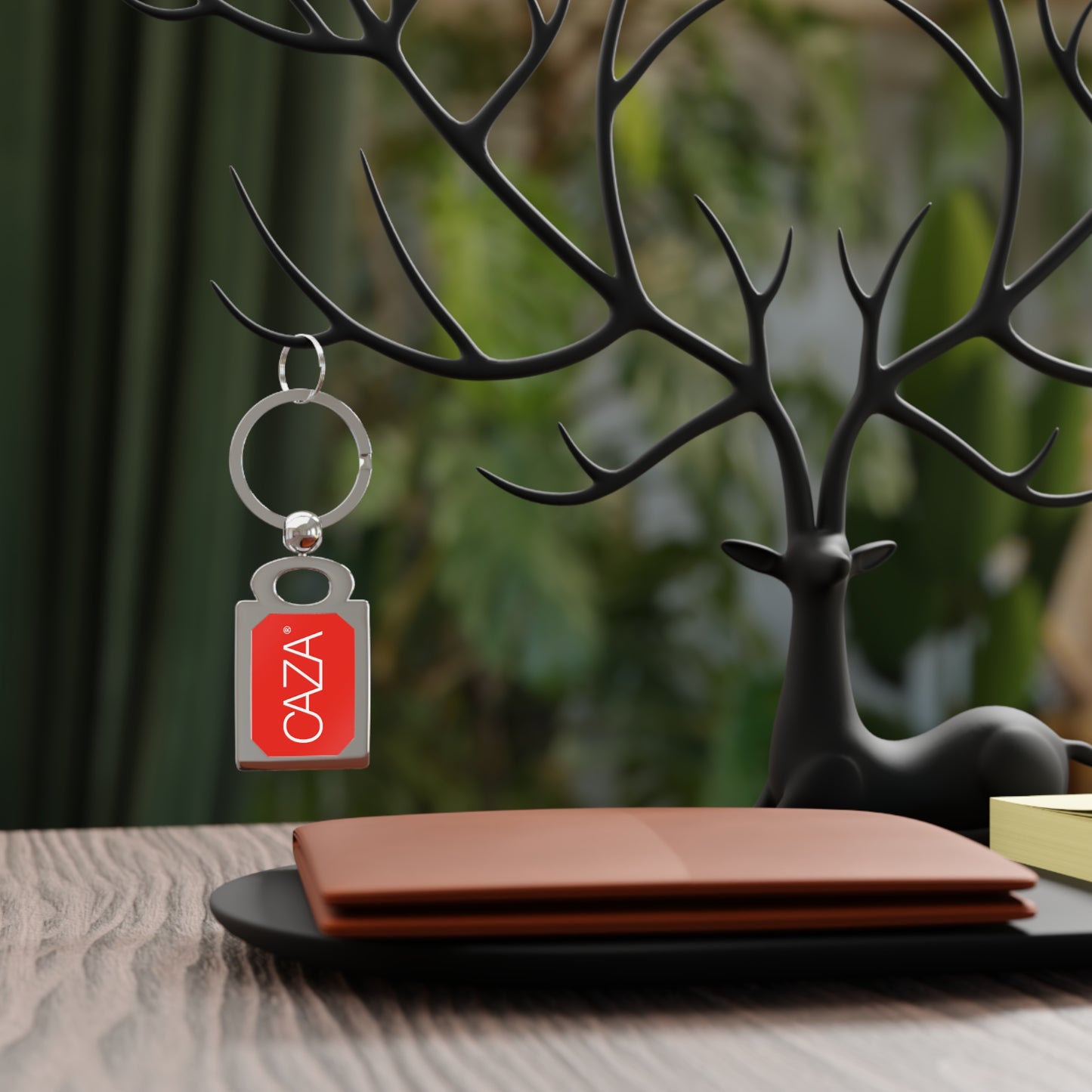 Rectangle Photo Keyring (Red)