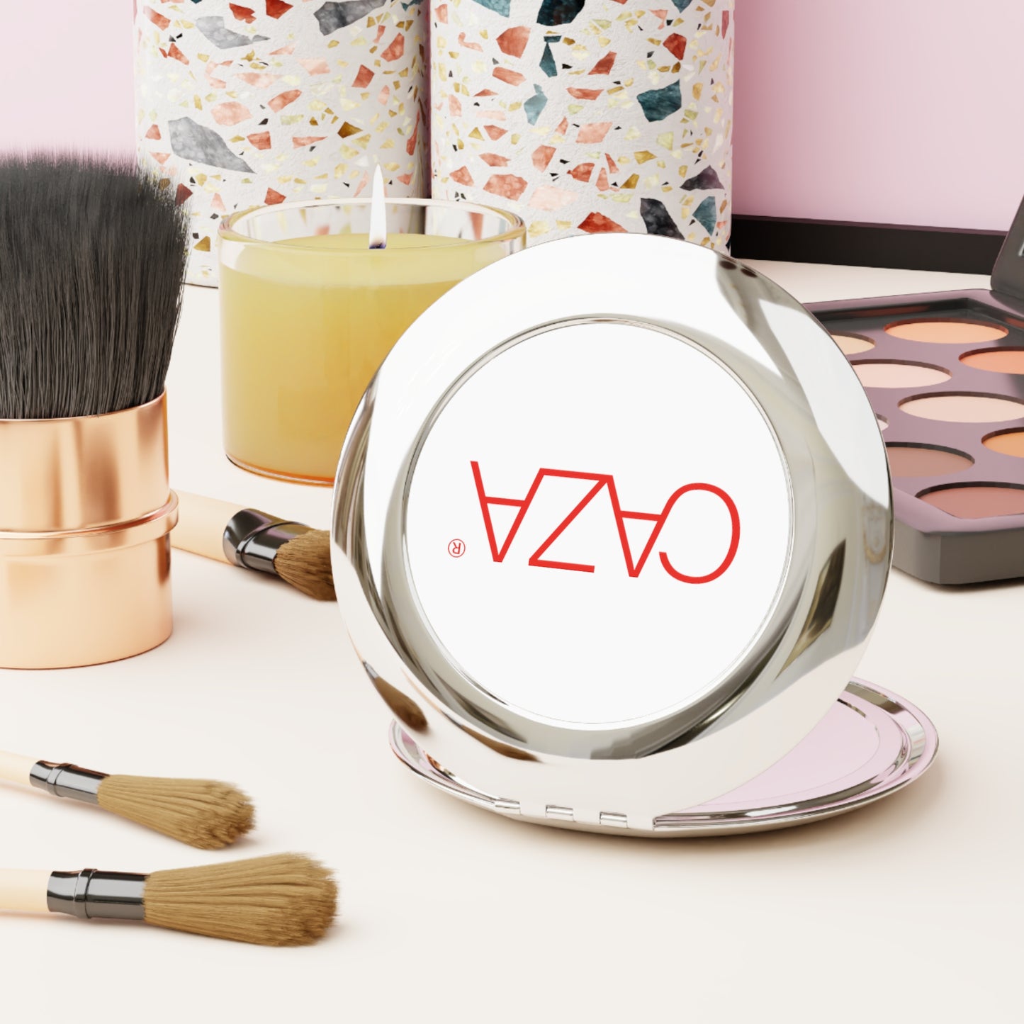 Compact Travel Mirror (White)