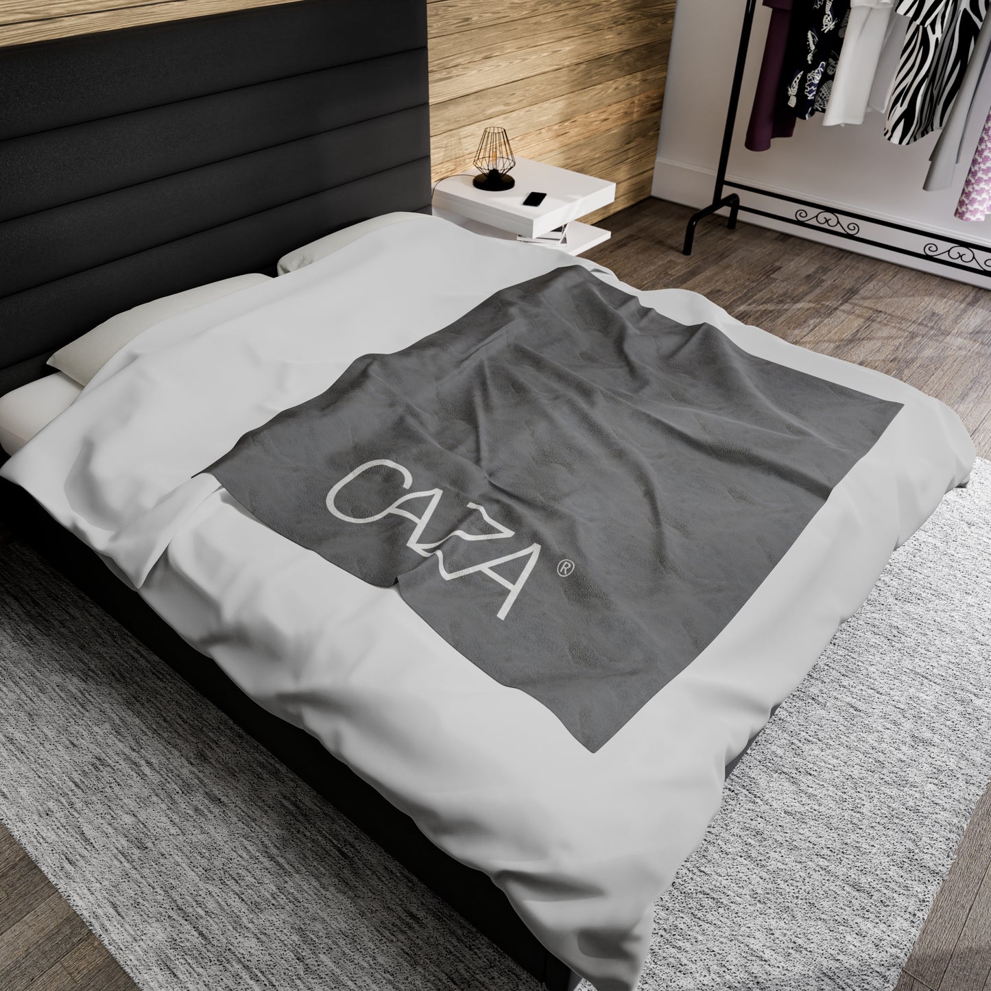 Velveteen Plush Blanket (Grey)