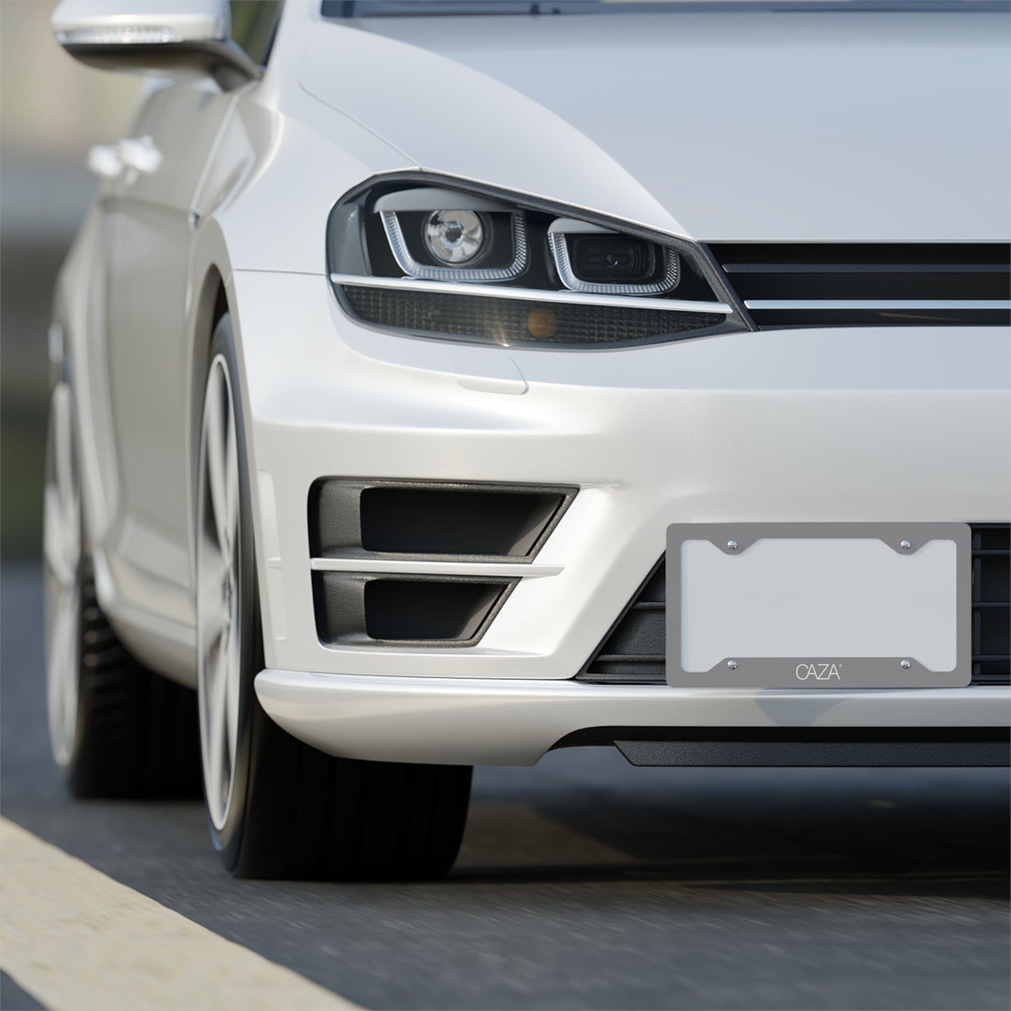 Metal License Plate Frame (Grey)
