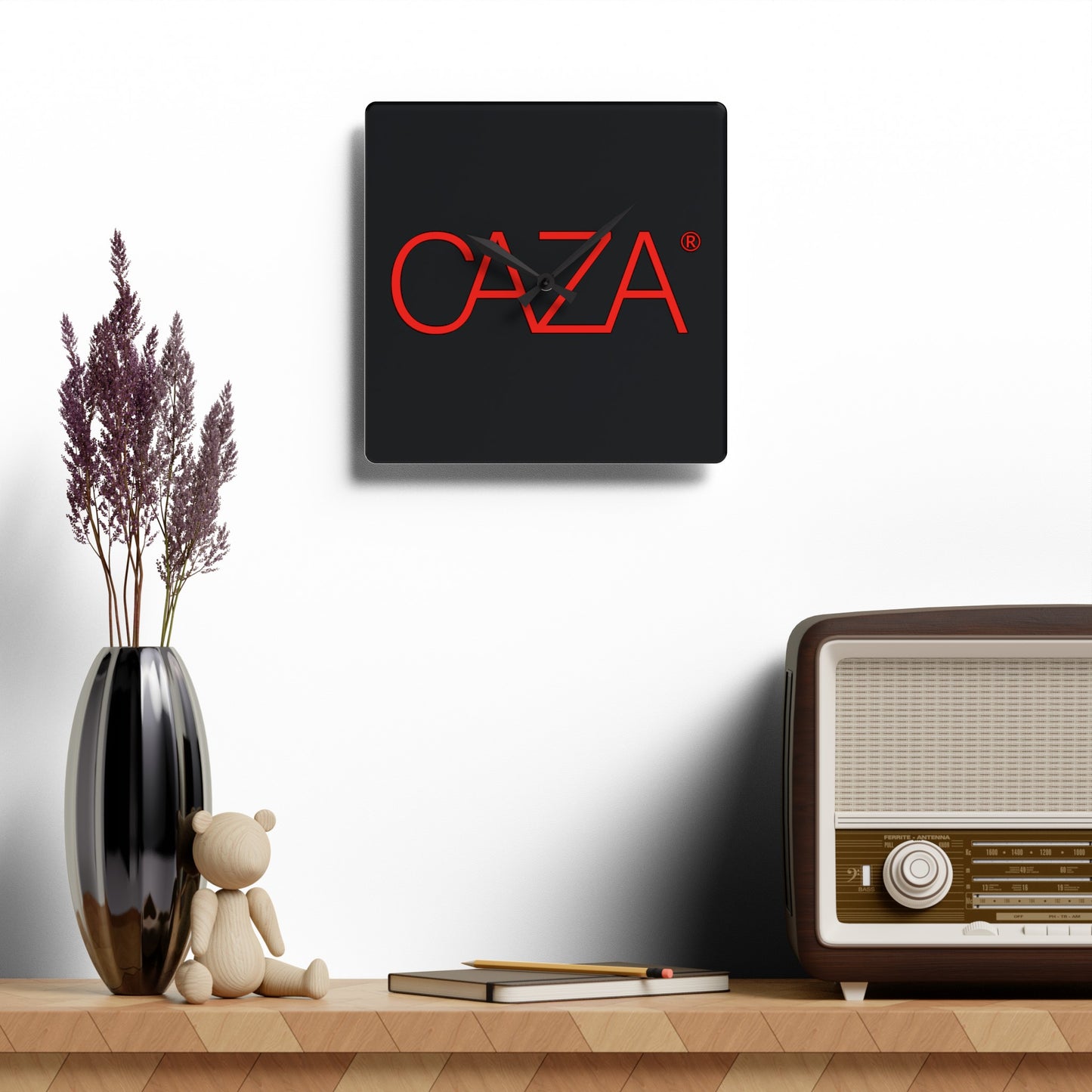 Acrylic Wall Clock (Black)