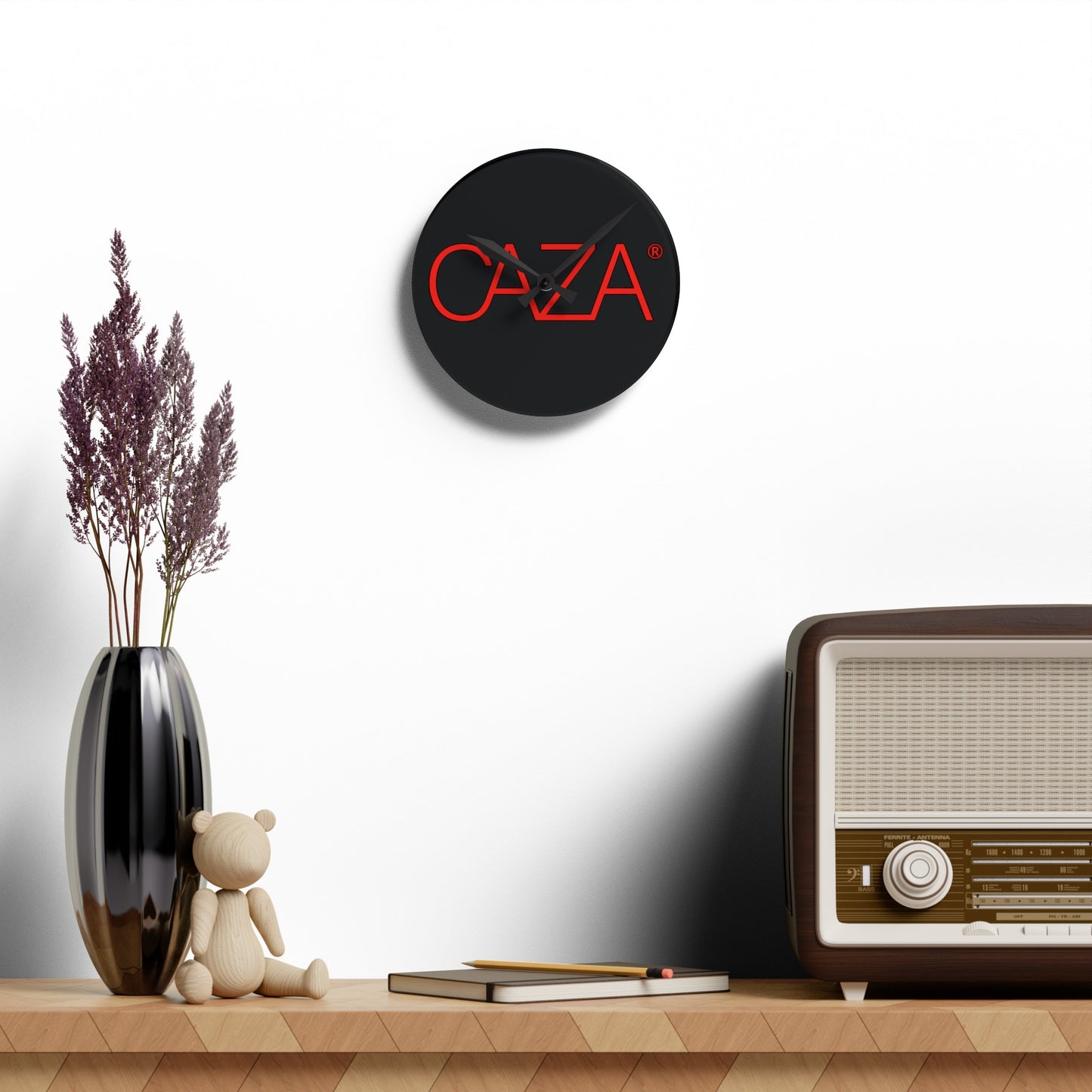 Acrylic Wall Clock (Black)