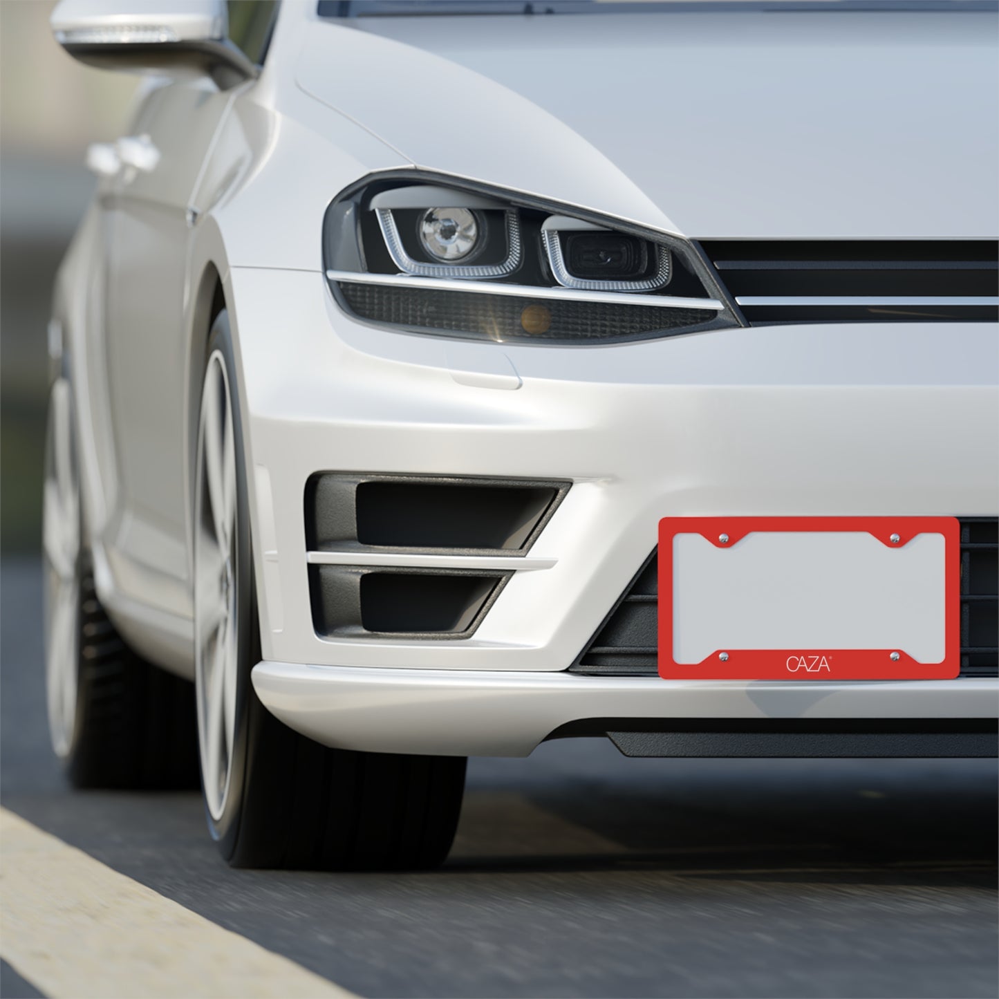 Metal License Plate Frame (Red)