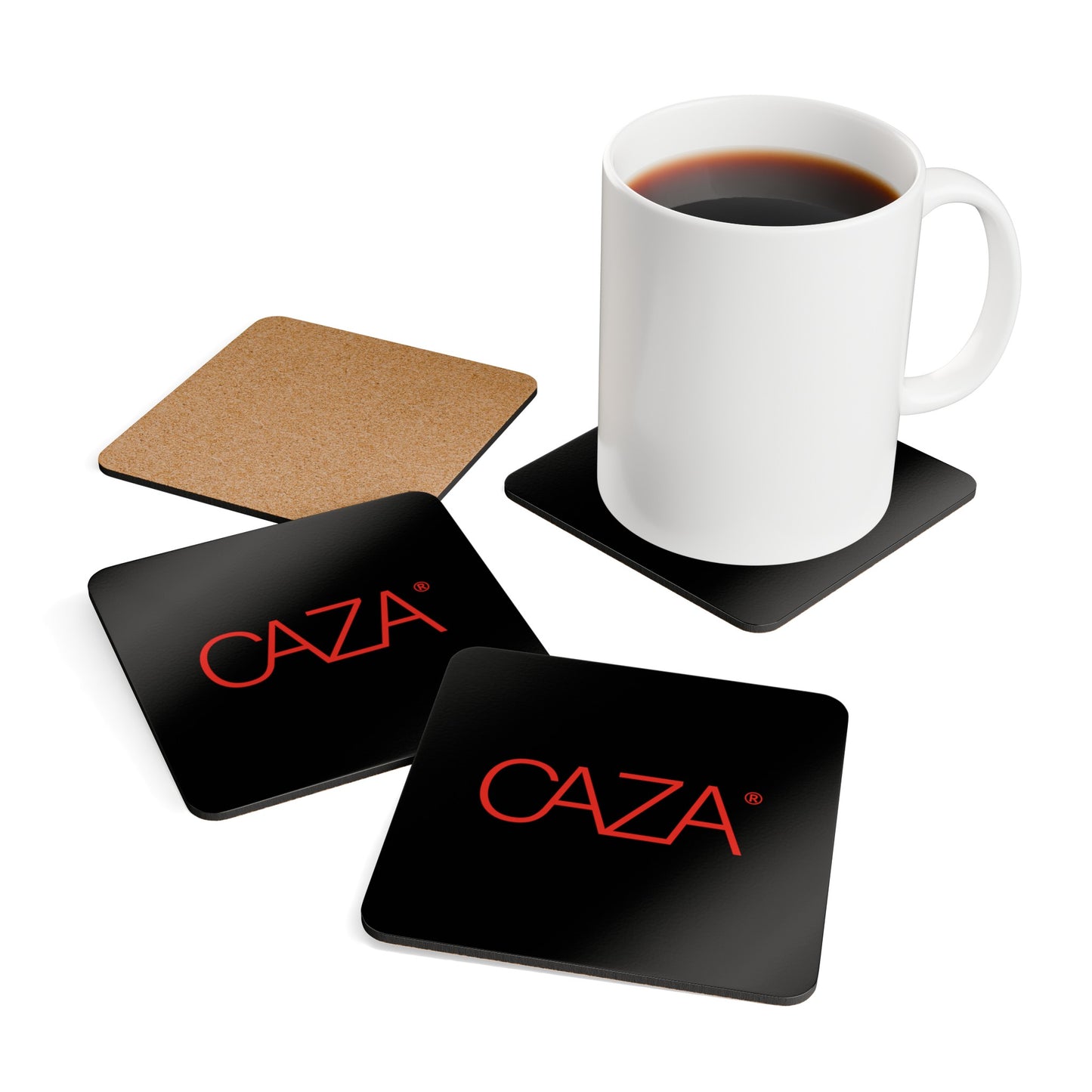 Corkwood Coaster Set (Black)