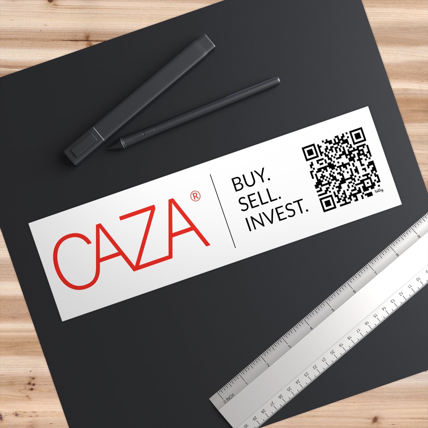 Buy. Sell. Invest. Bumper Stickers (White)