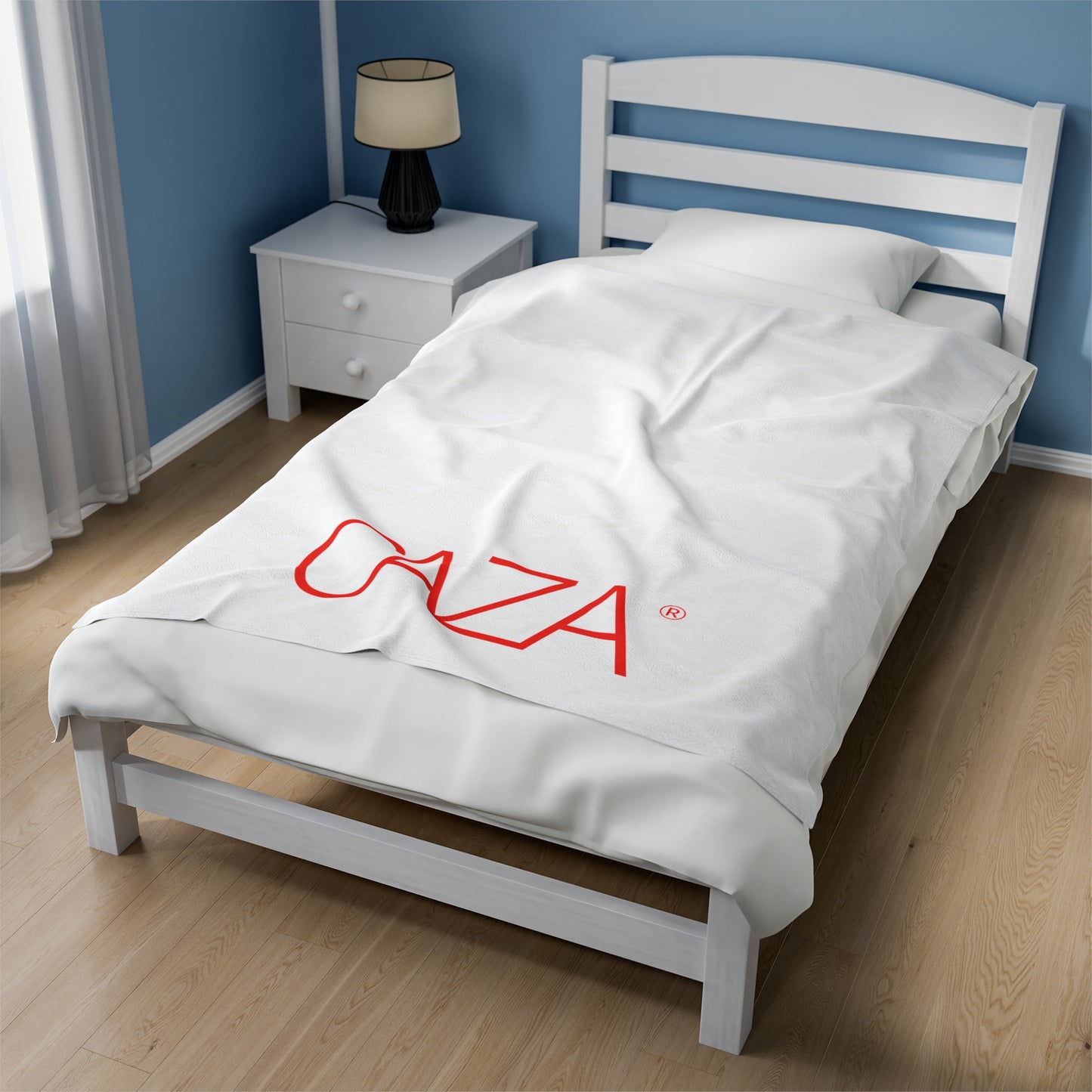 Velveteen Plush Blanket (White)