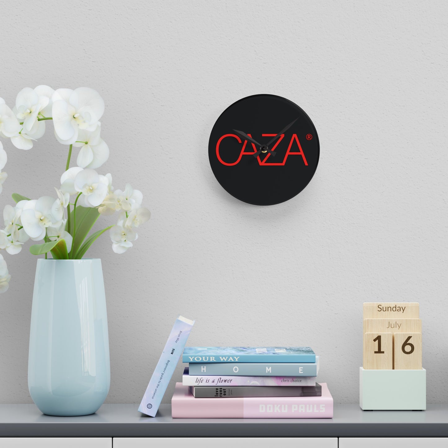 Acrylic Wall Clock (Black)