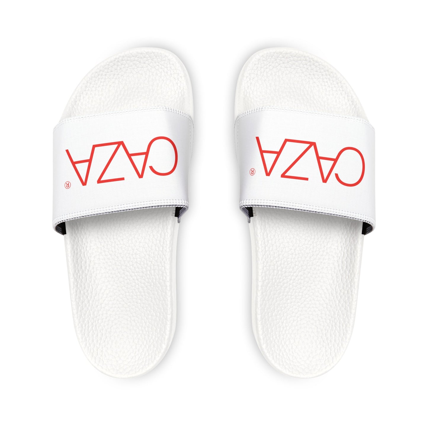 Youth PU Slide Sandals (White)