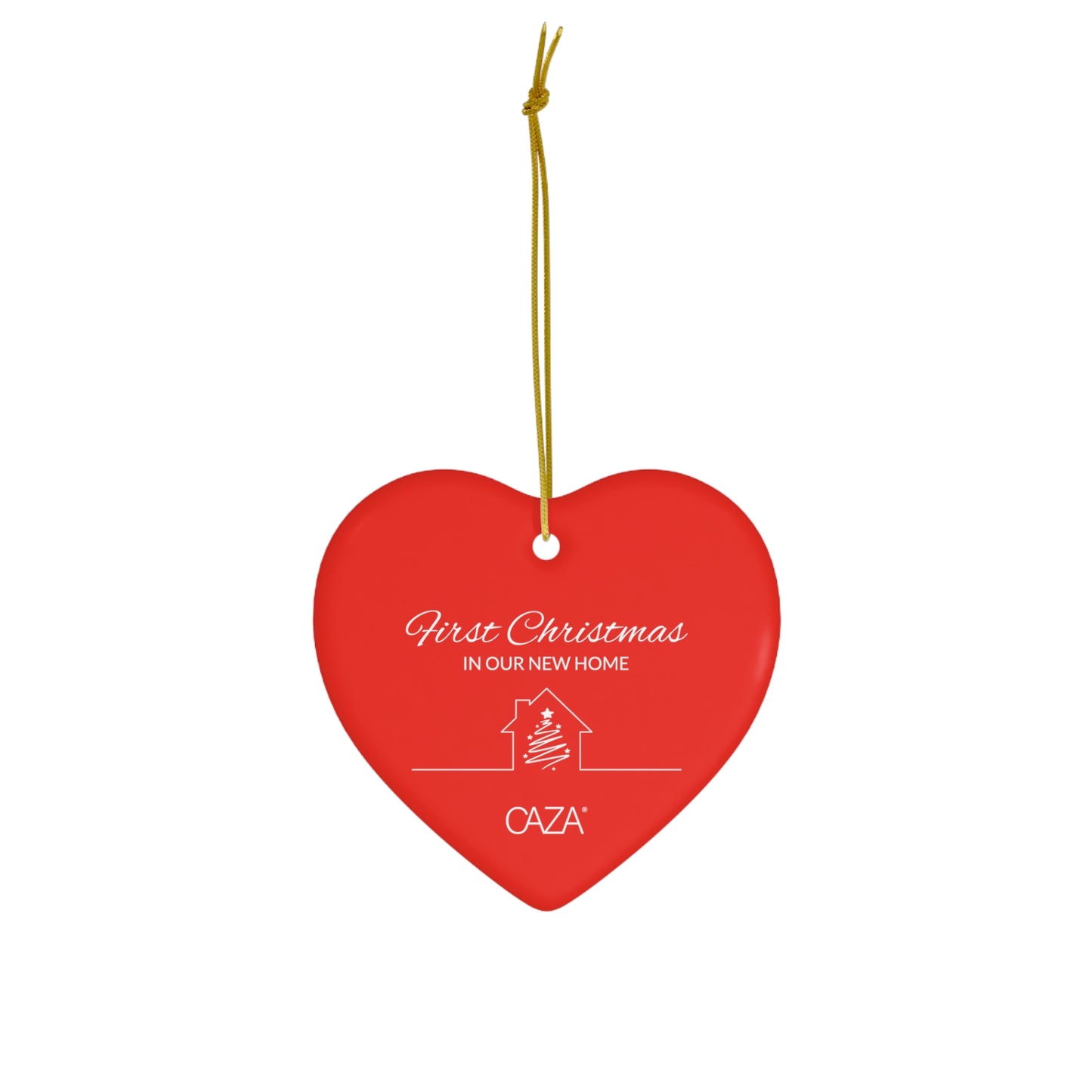 1st Christmas Ceramic Ornament (Red)