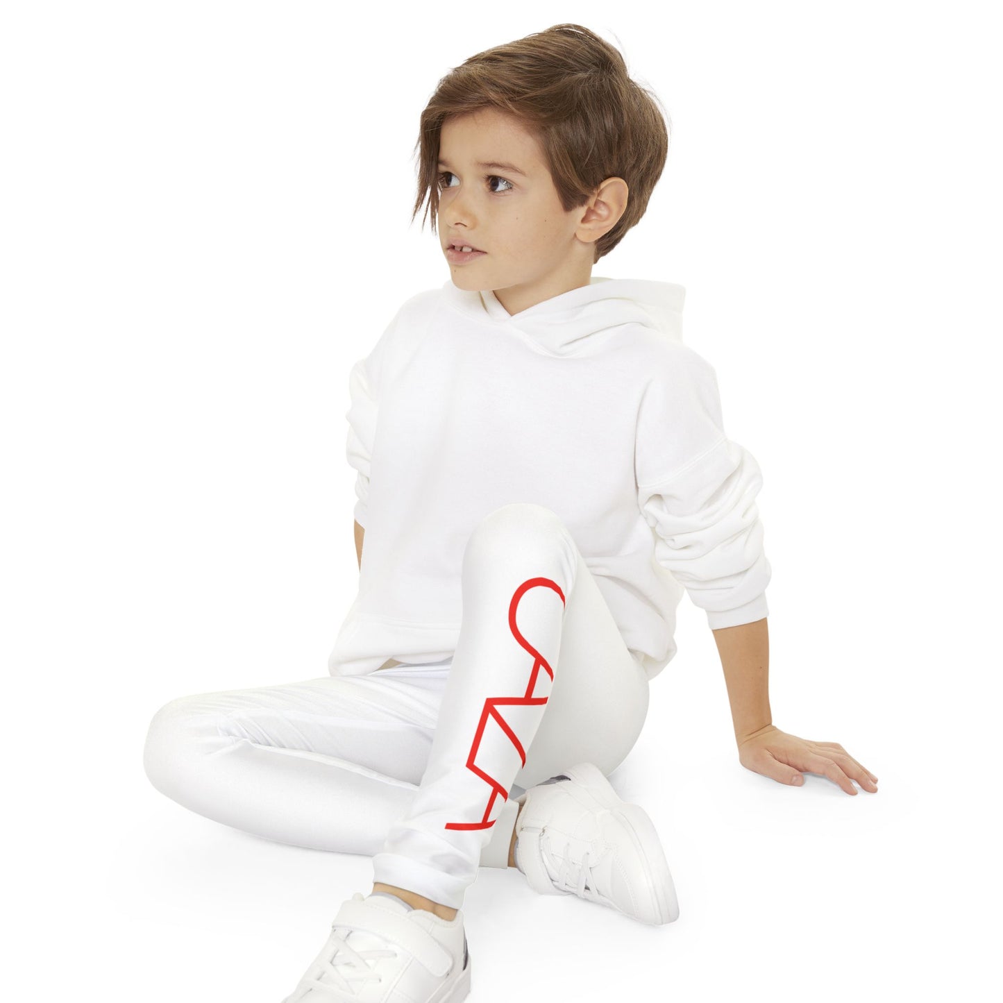 Youth Full-Length Leggings (White)