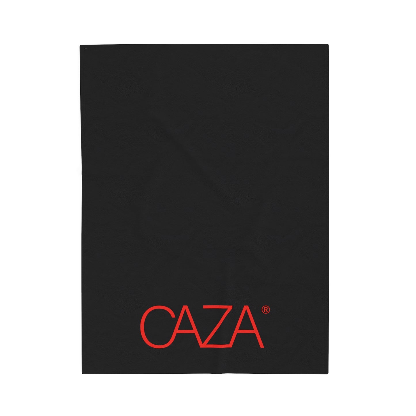Velveteen Plush Blanket (Black with Red Logo)