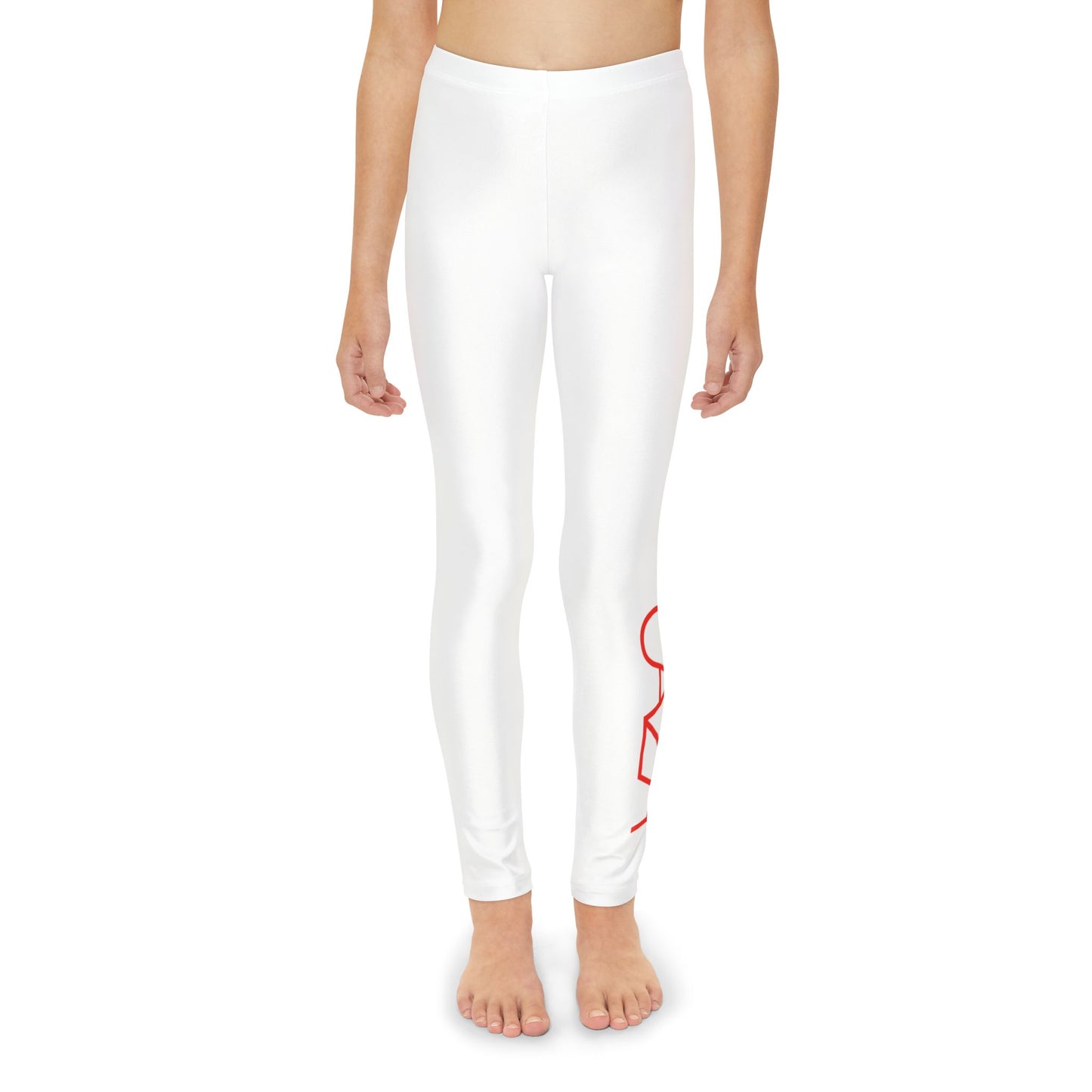 Youth Full-Length Leggings (White)