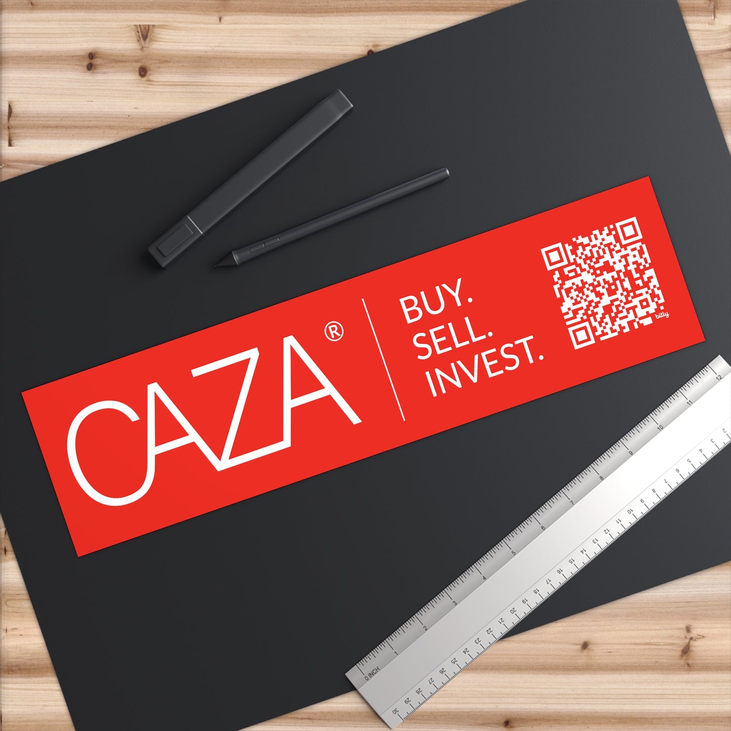 Buy. Sell. Invest. Bumper Stickers (Red)