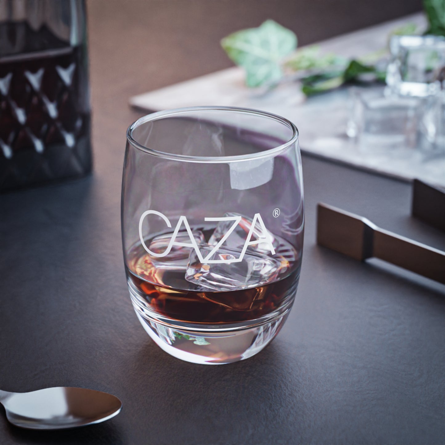 Whiskey Glass | White CAZA® Logo