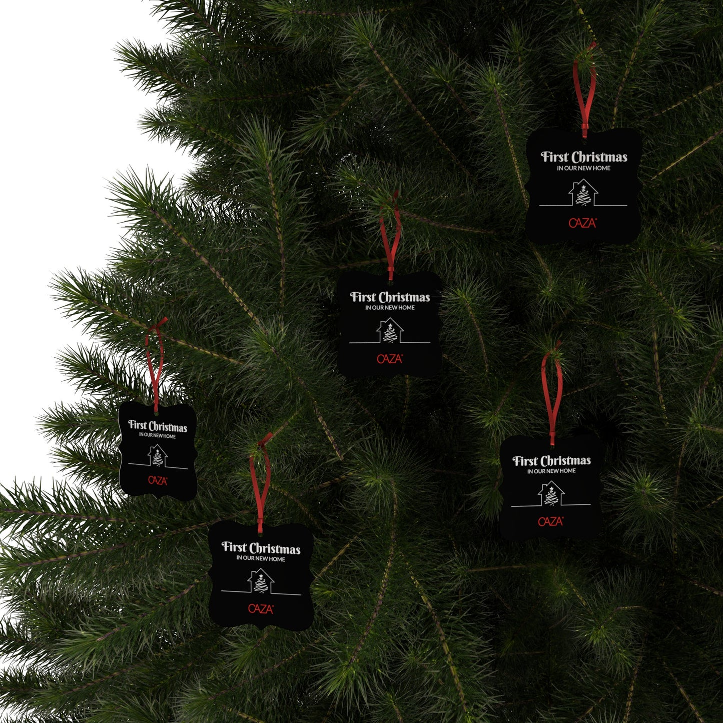 1st Christmas Aluminum Ornaments (Black)