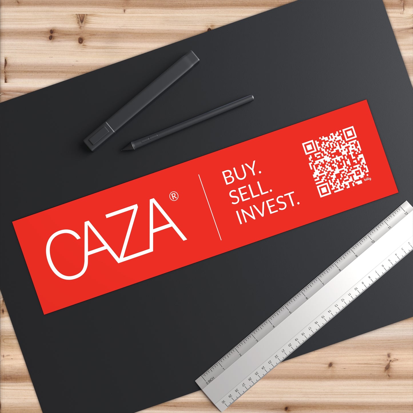 Buy. Sell. Invest. Bumper Stickers (Red)