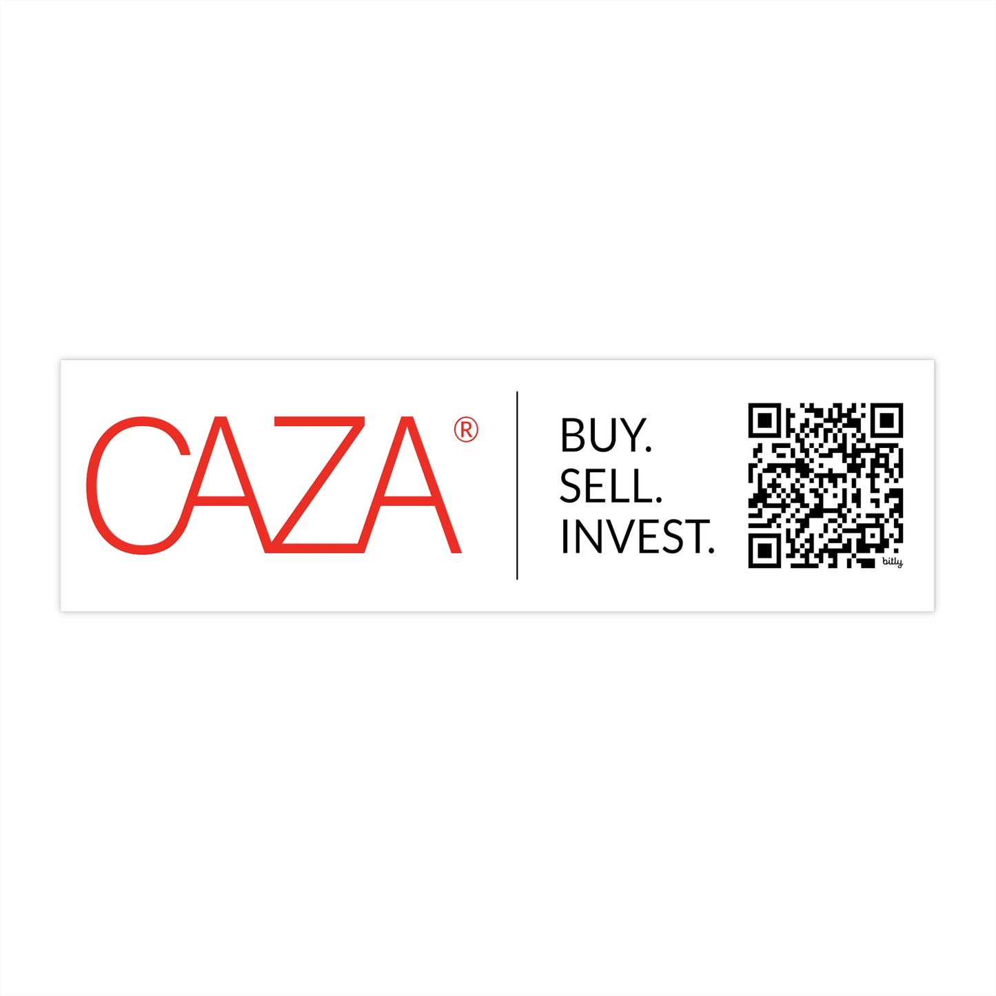 Buy. Sell. Invest. Bumper Stickers (White)