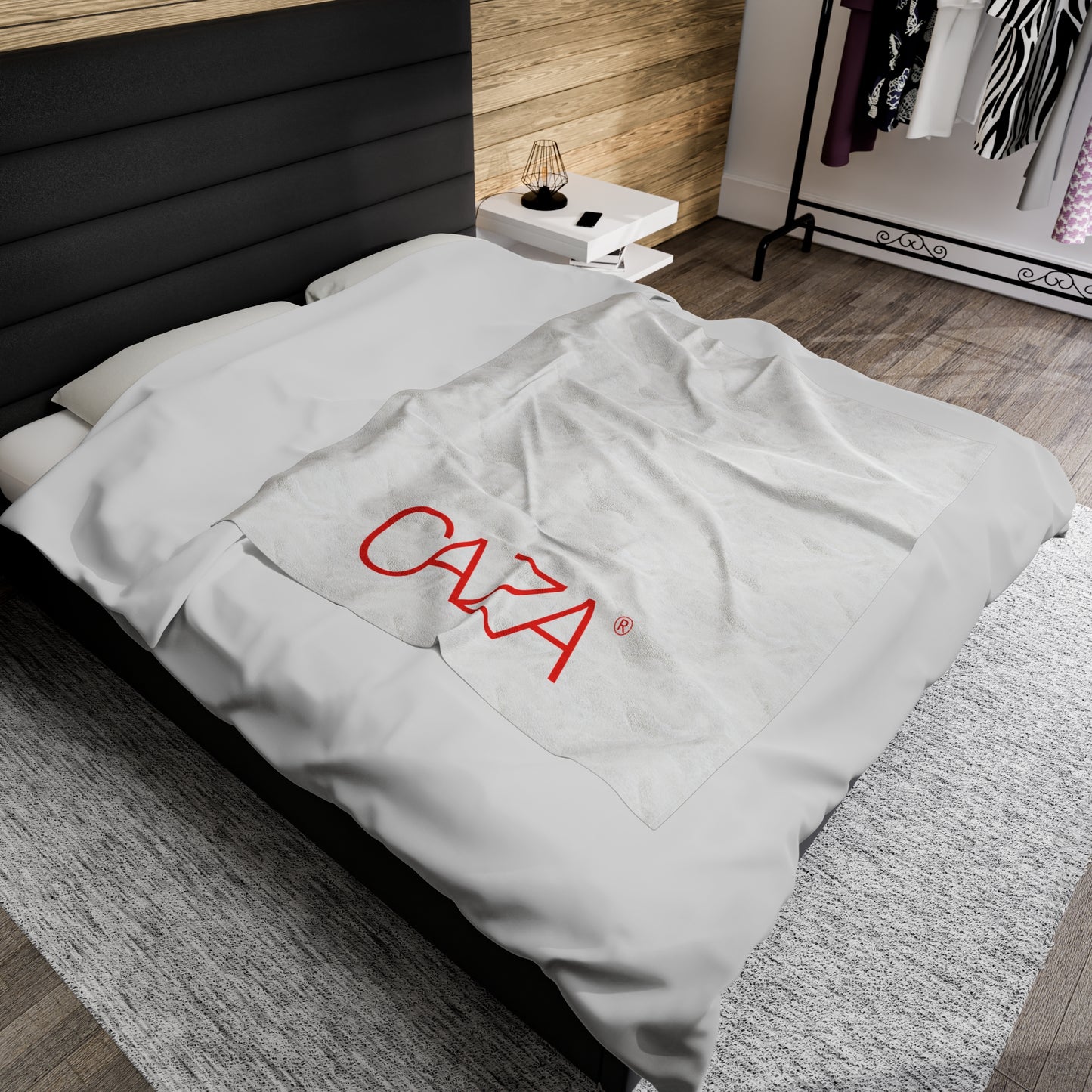 Velveteen Plush Blanket (White)