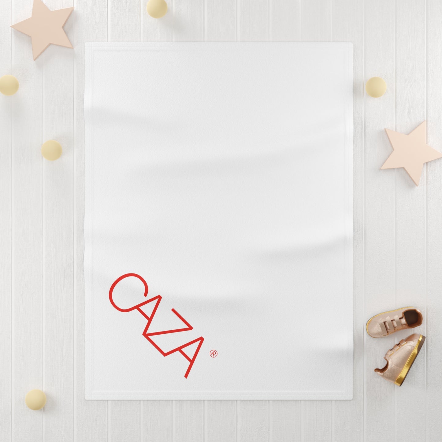 Soft Fleece Baby Blanket (White)