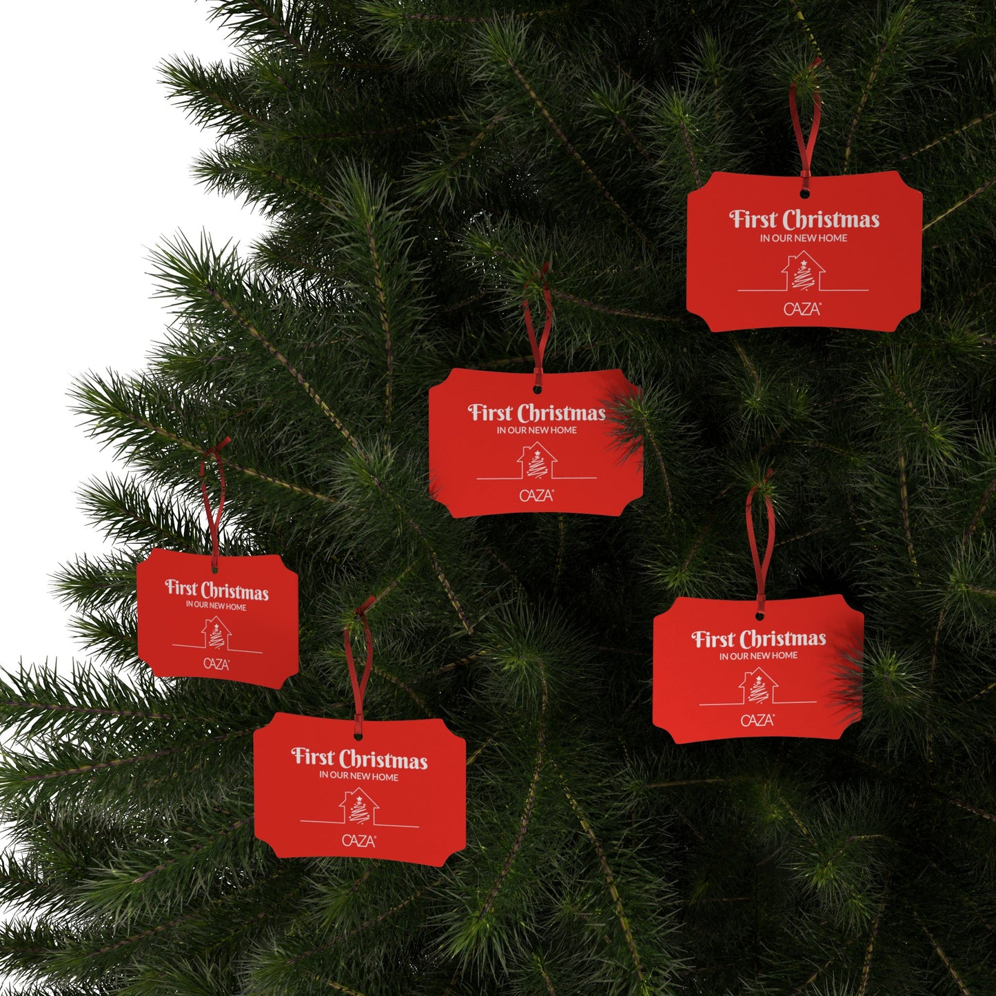 1st Christmas Aluminum Ornaments (Red)