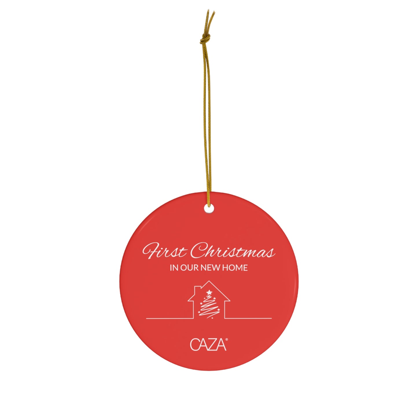 1st Christmas Ceramic Ornament (Red)