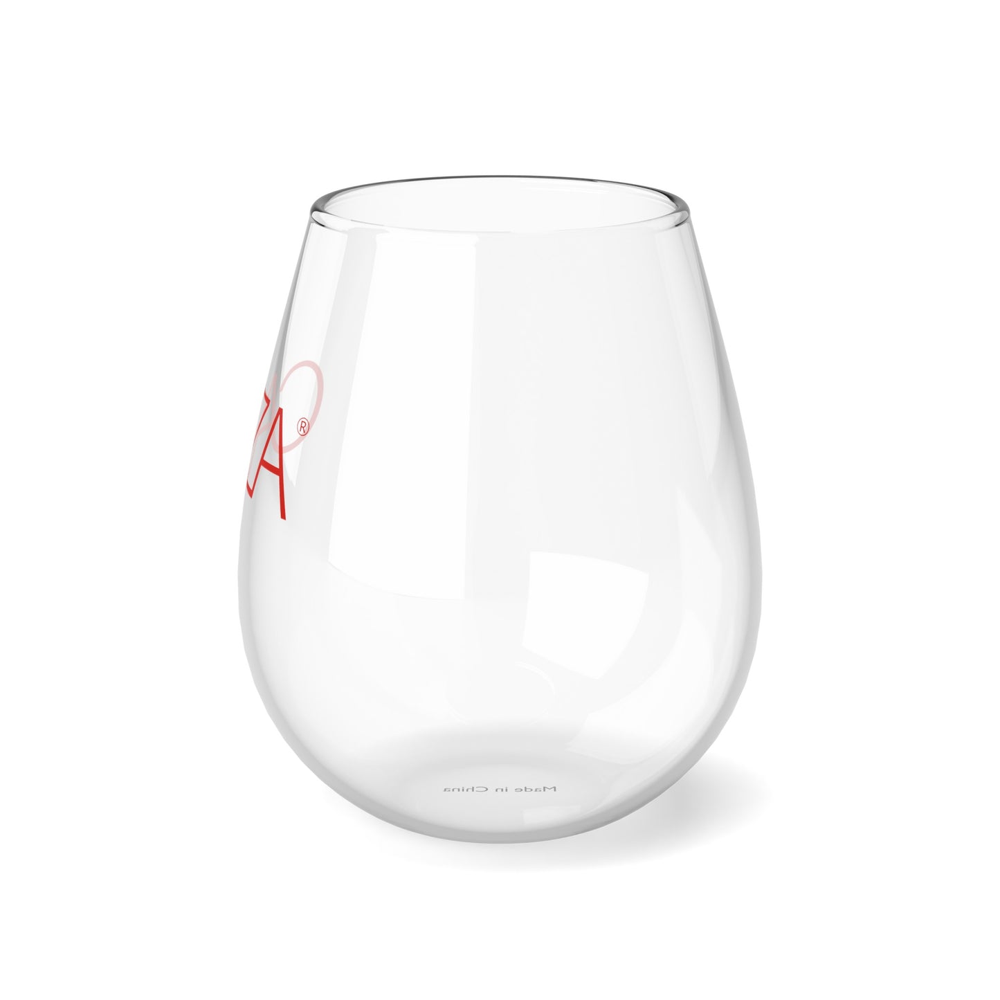 Stemless Wine Glass | Red CAZA® Logo
