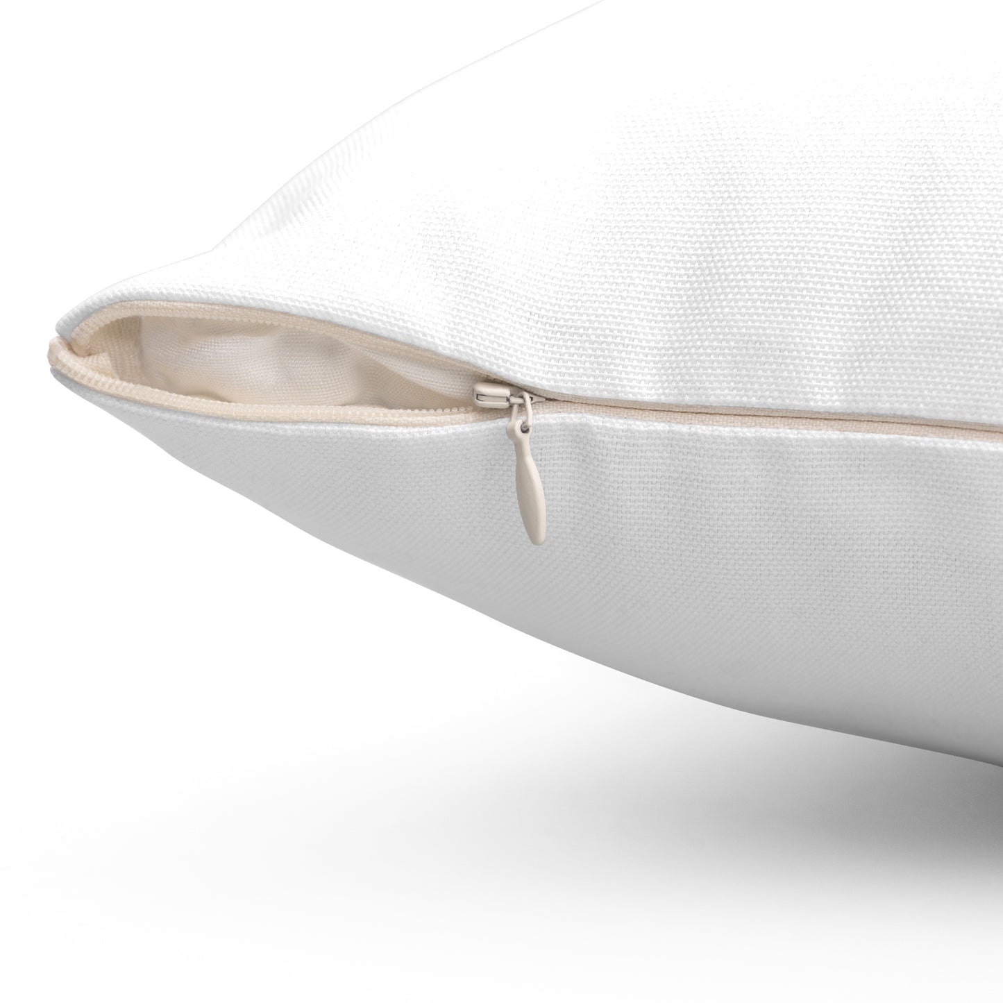 Spun Polyester Square Pillow (White)