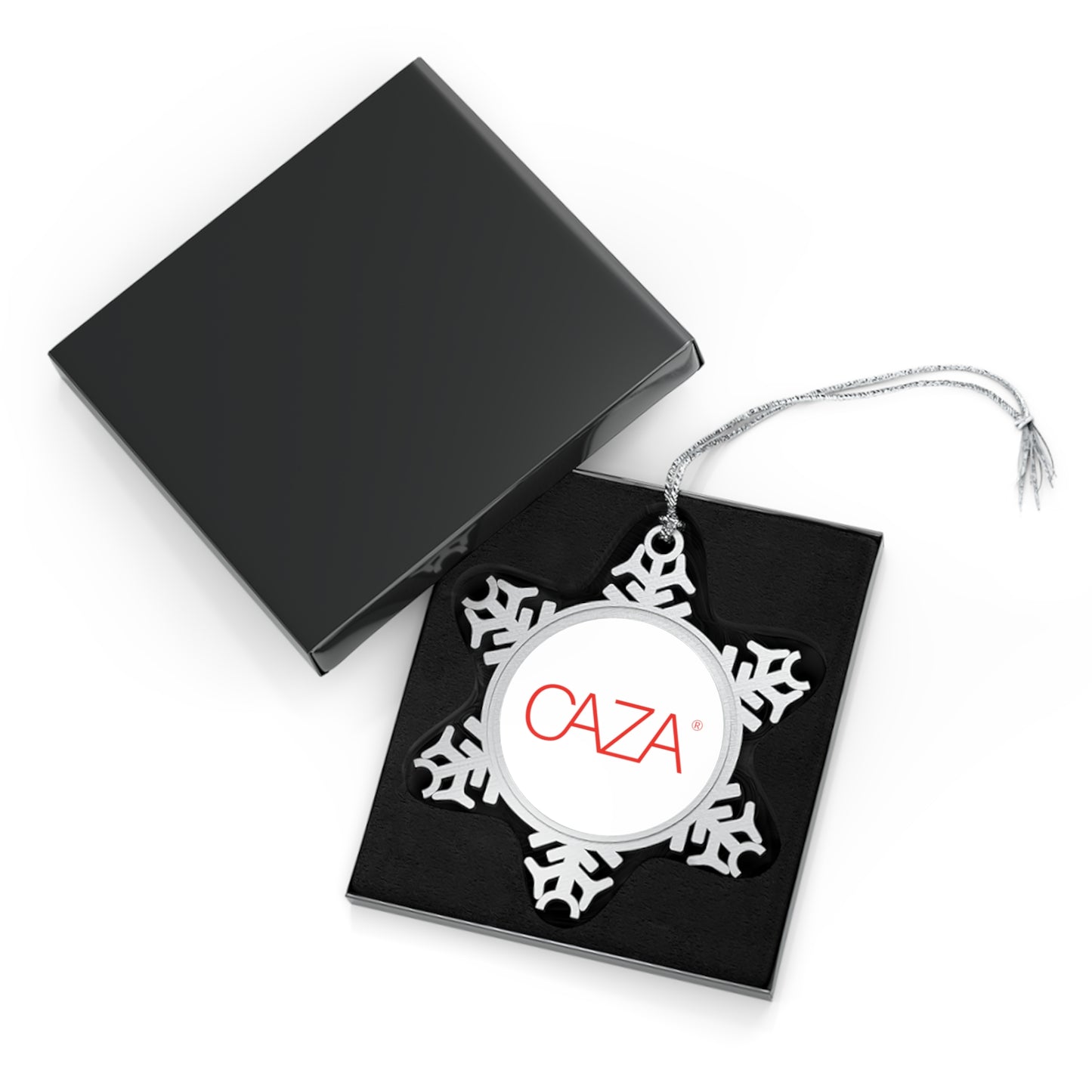 Pewter Snowflake Ornament (White)