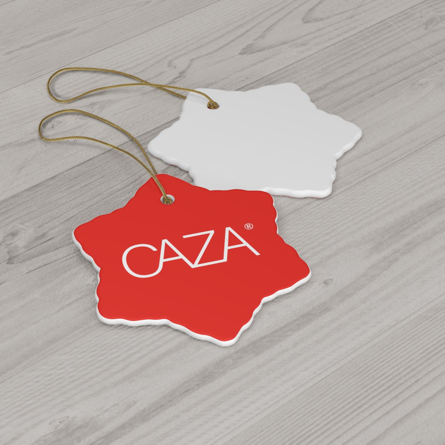 CAZA® Ceramic Ornament (Red)