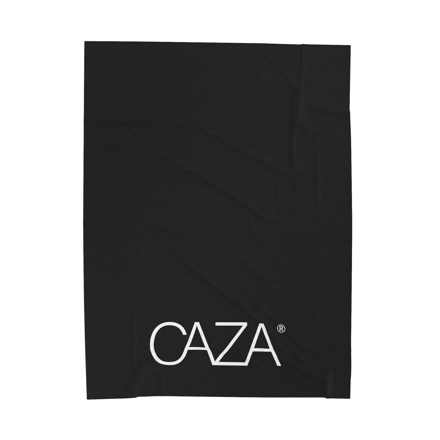 Velveteen Plush Blanket (Black with White Logo)