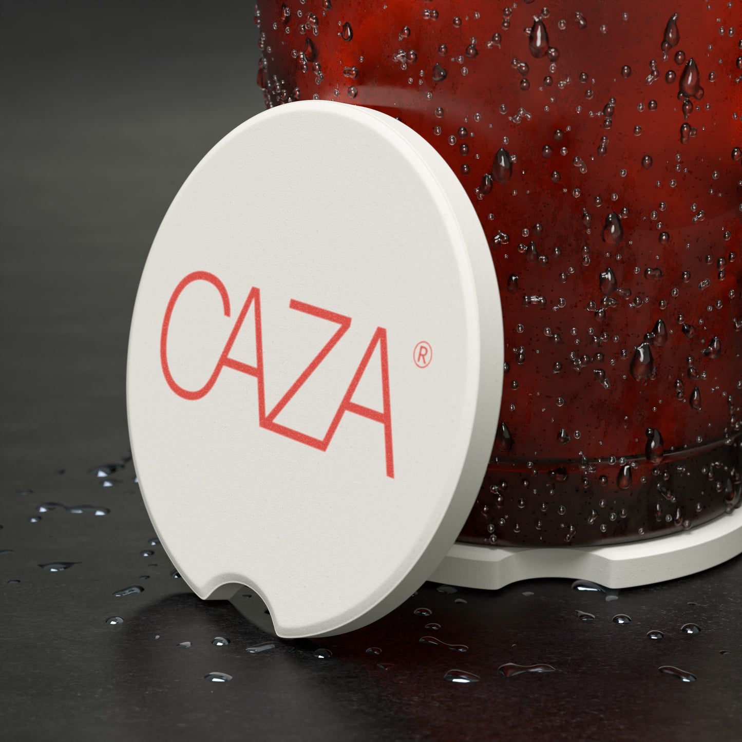 Soapstone Car Coaster (White)