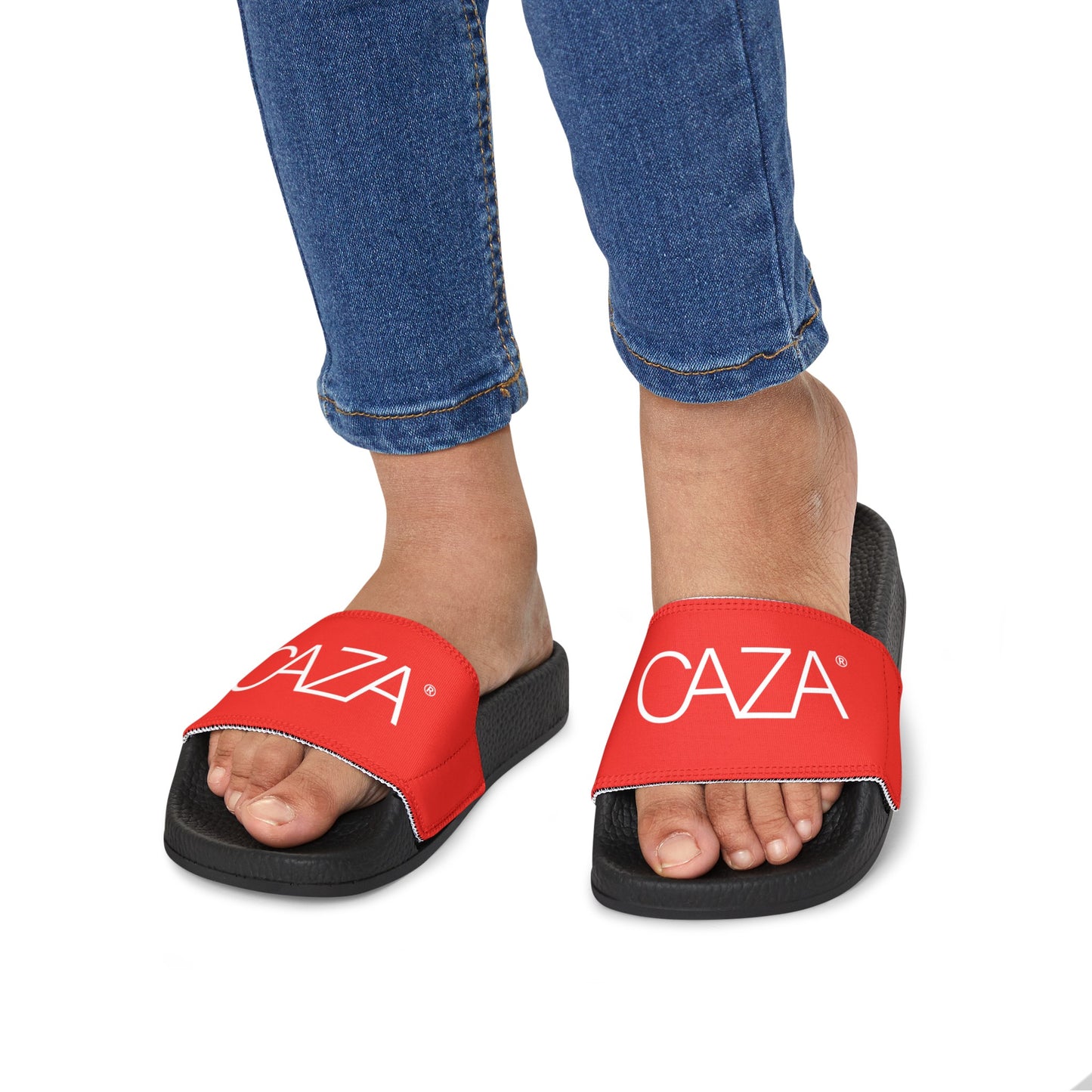 Youth PU Slide Sandals (Red)
