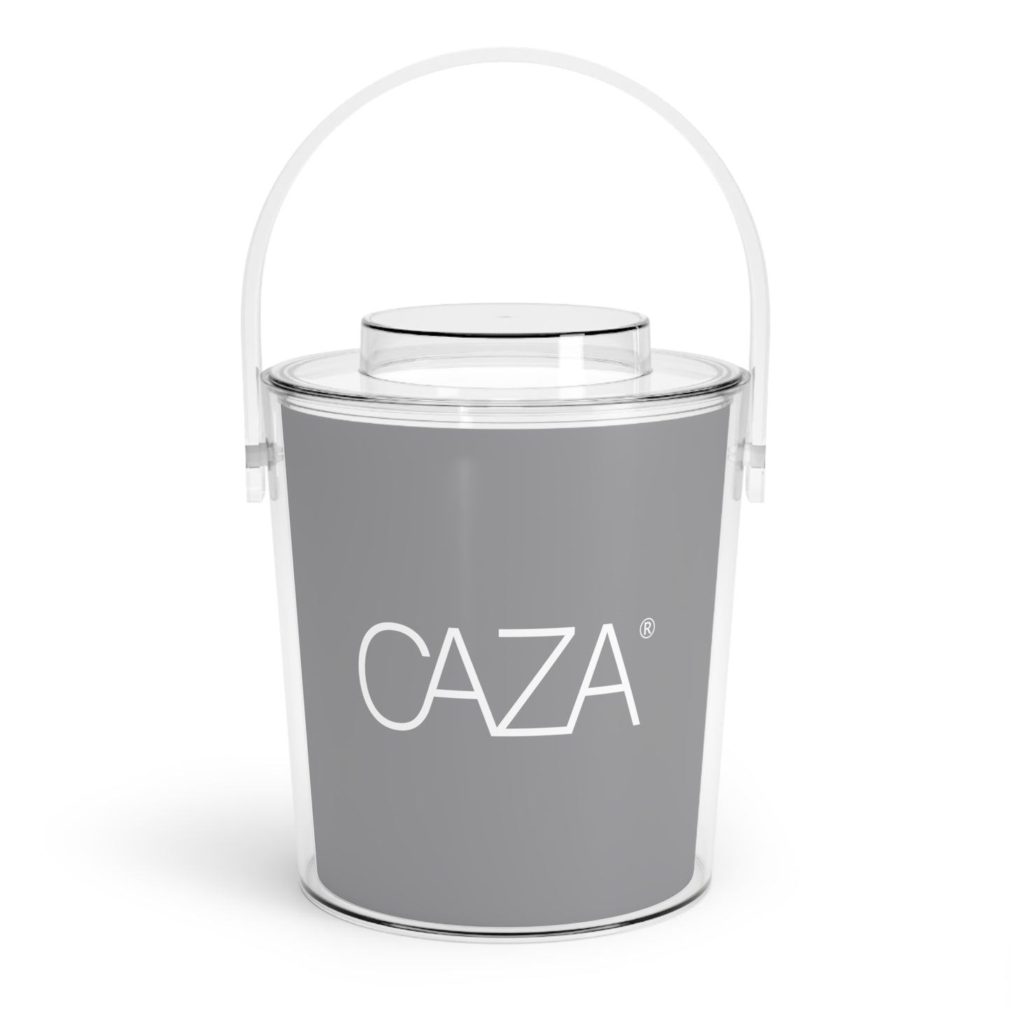 Ice Bucket with Tongs (Grey)