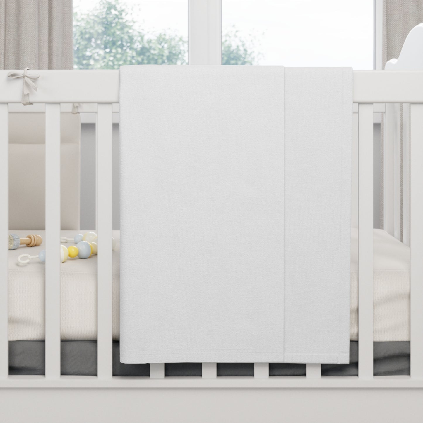 Soft Fleece Baby Blanket (White)