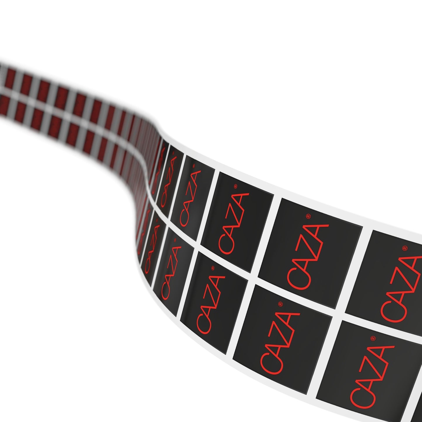 Square Sticker Label Rolls (Black)