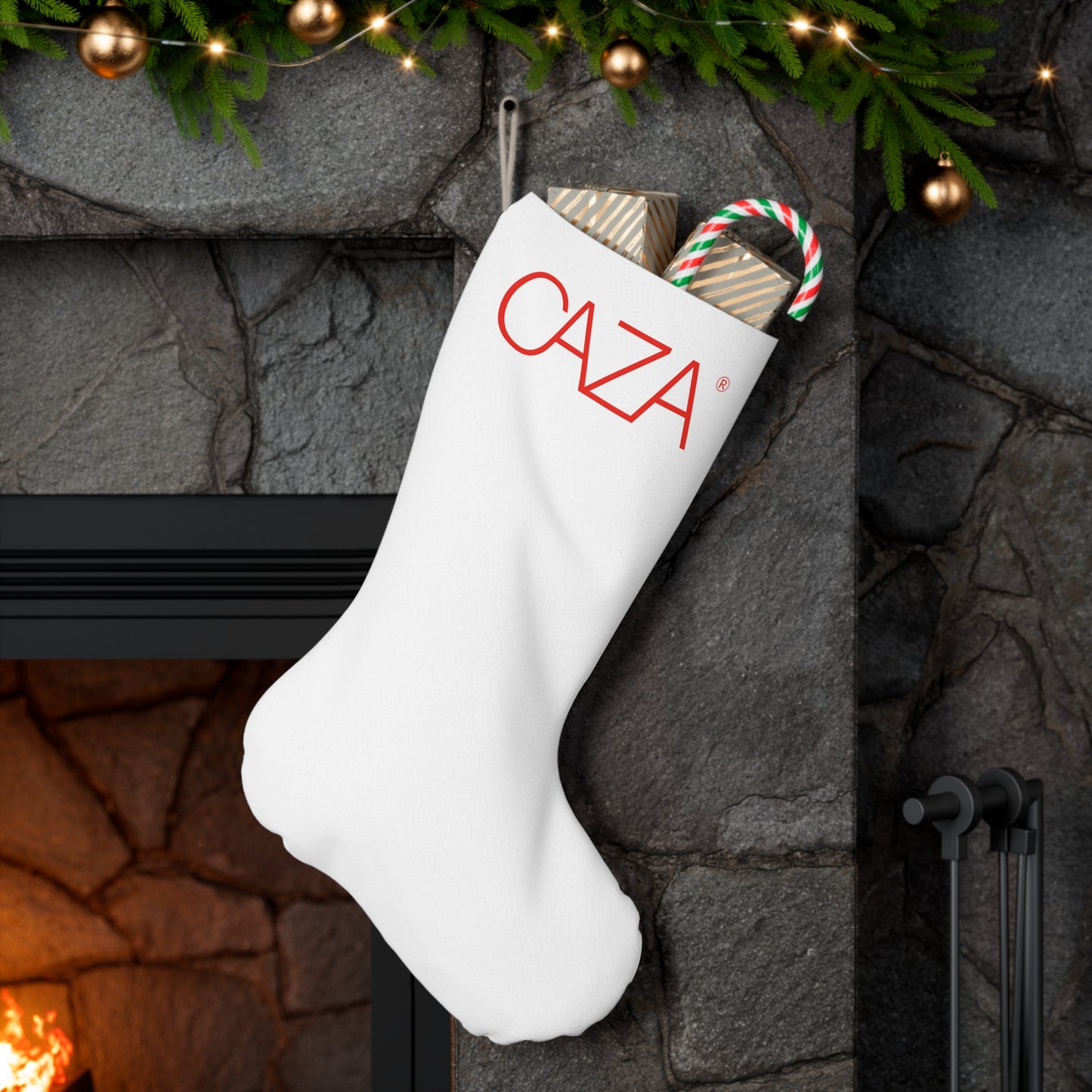 Santa Stocking (White)