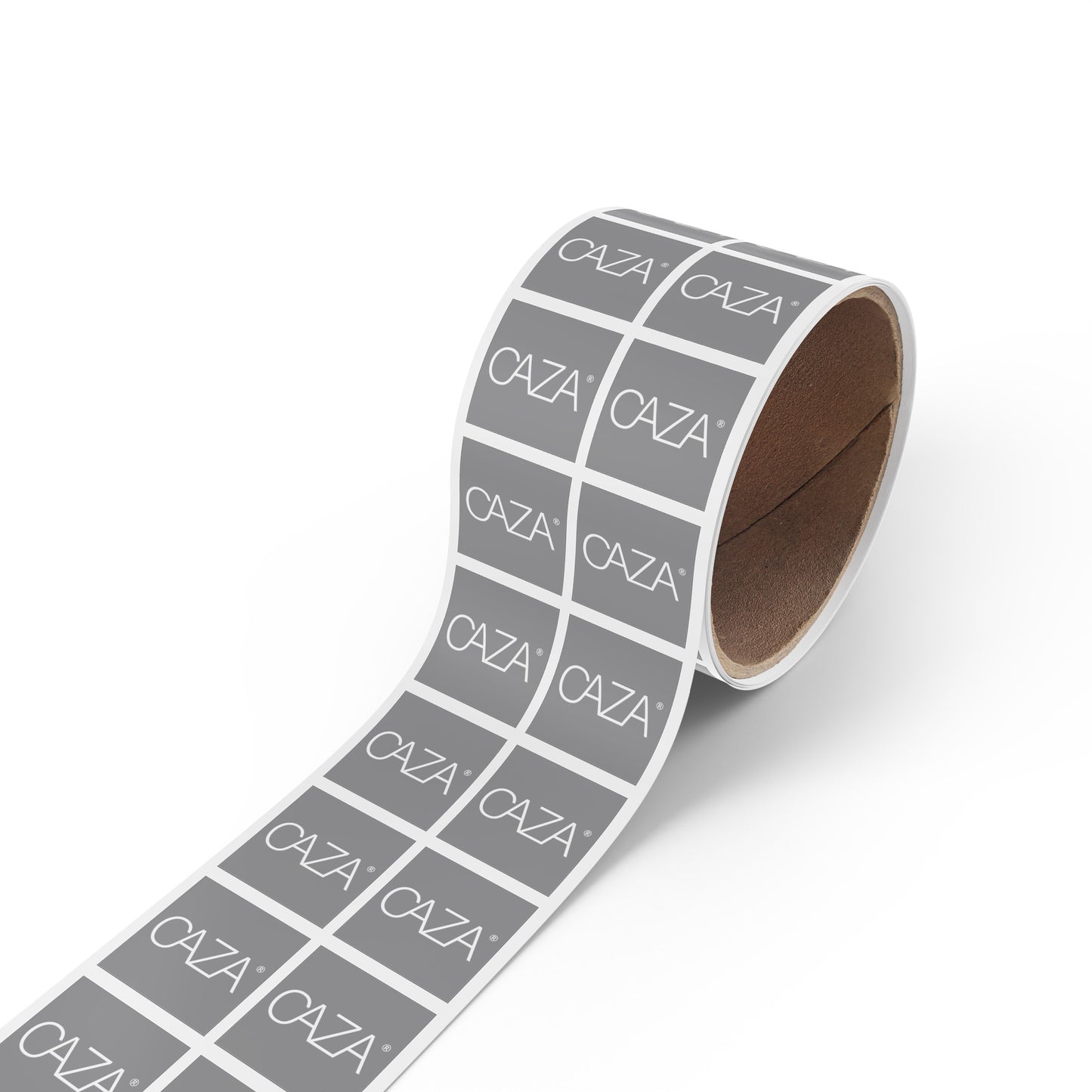 Square Sticker Label Rolls (Grey)
